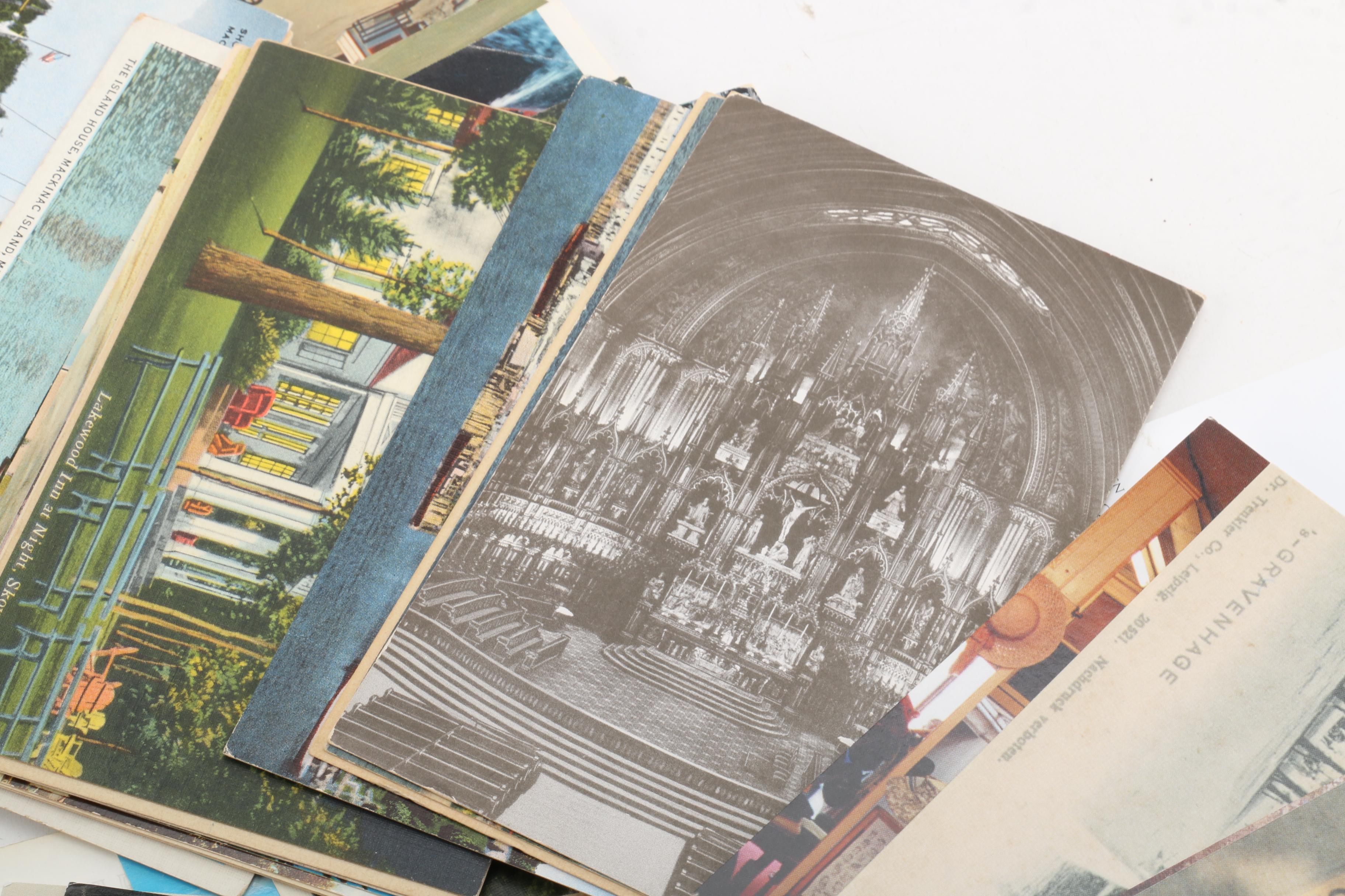 Vintage Postcard Collection Including Canada, Germany, the Netherlands