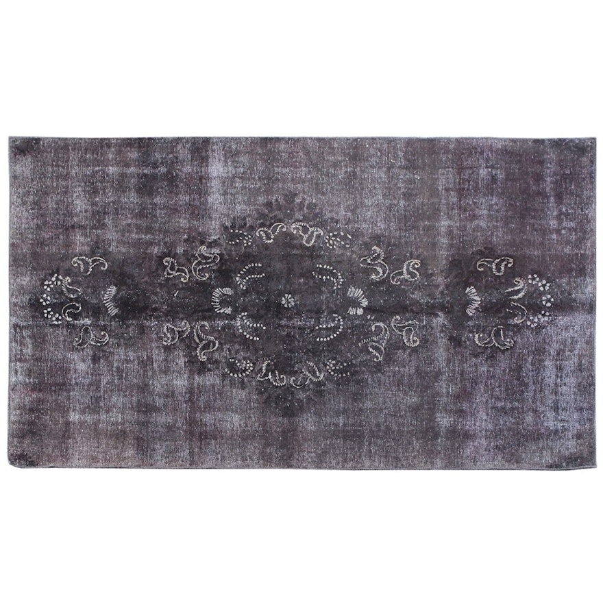 Hand-Knotted Persian-Inspired Overdyed Area Rug