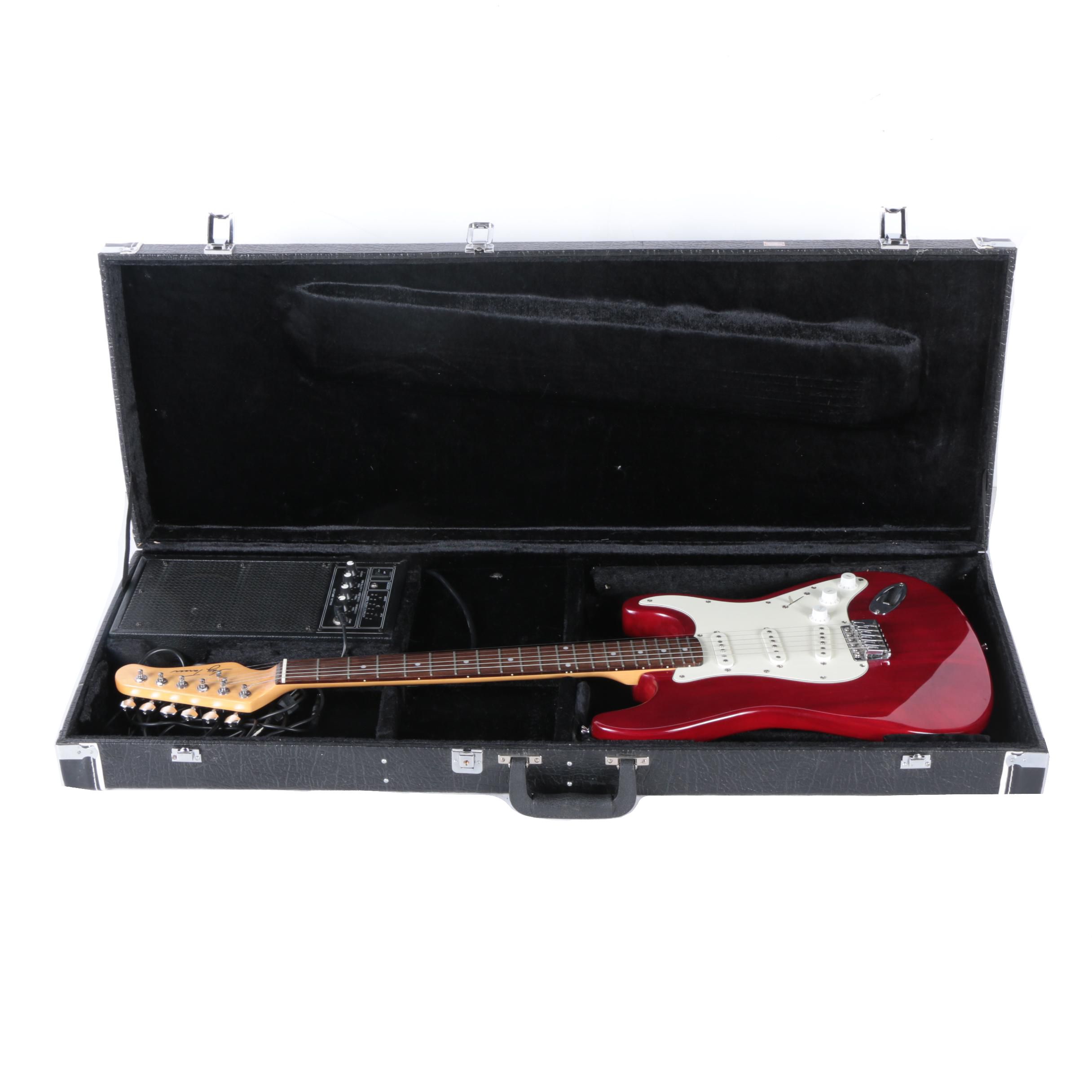 Jay Turser JT-300 Electric Guitar with Case and Case Amp