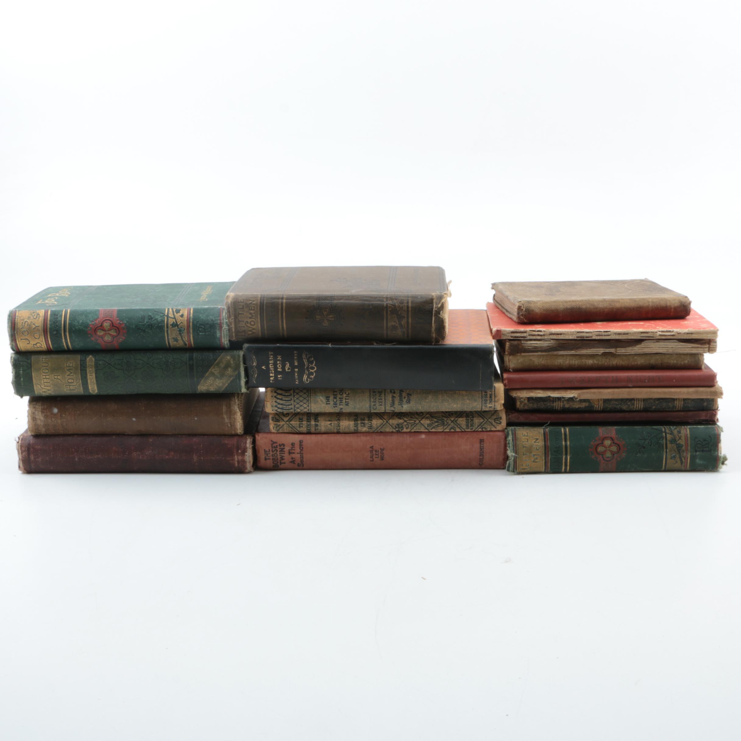 Books Including 1886 Early Edition "Jo's Boys" by Louisa May Alcott