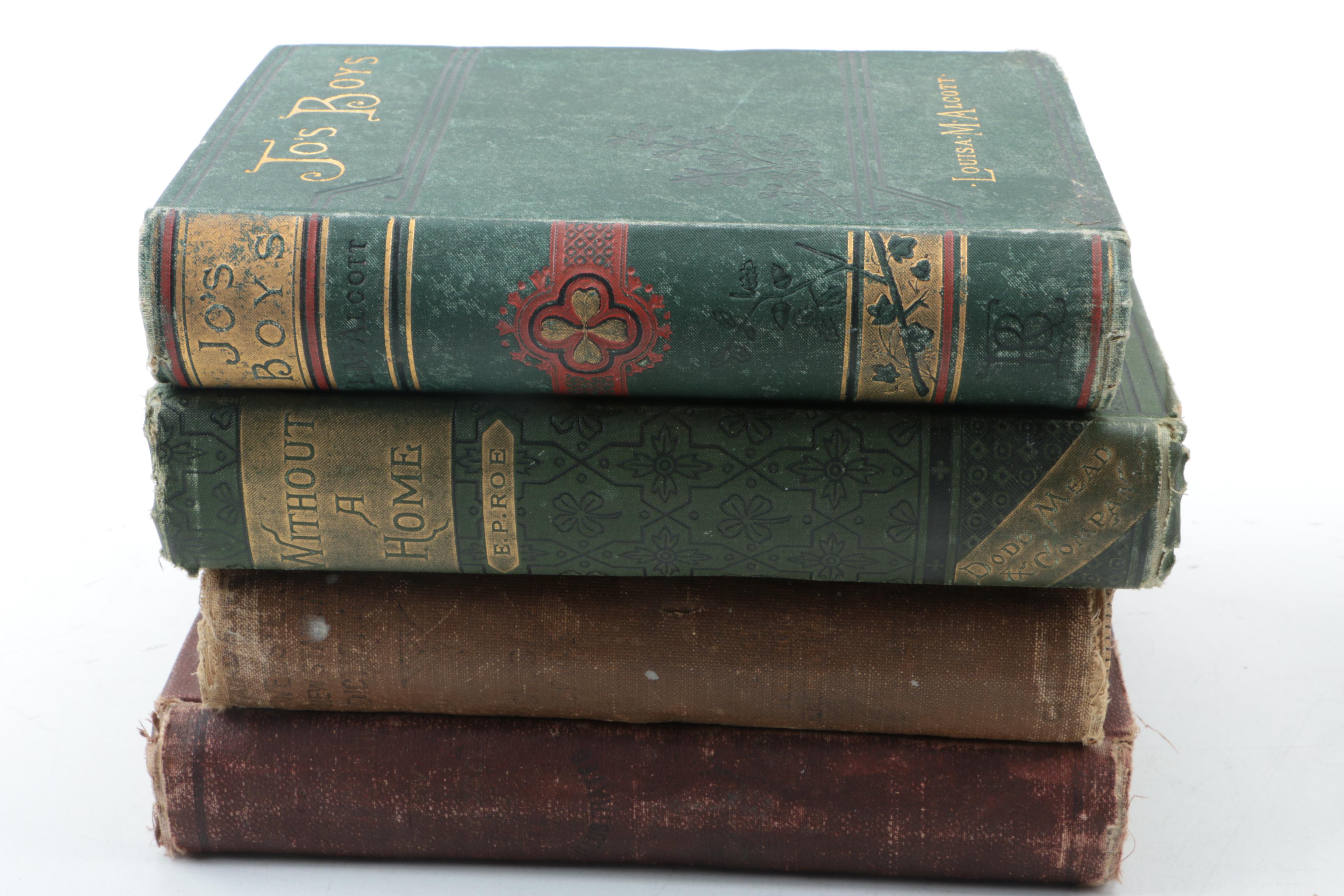 Books Including 1886 Early Edition "Jo's Boys" by Louisa May Alcott