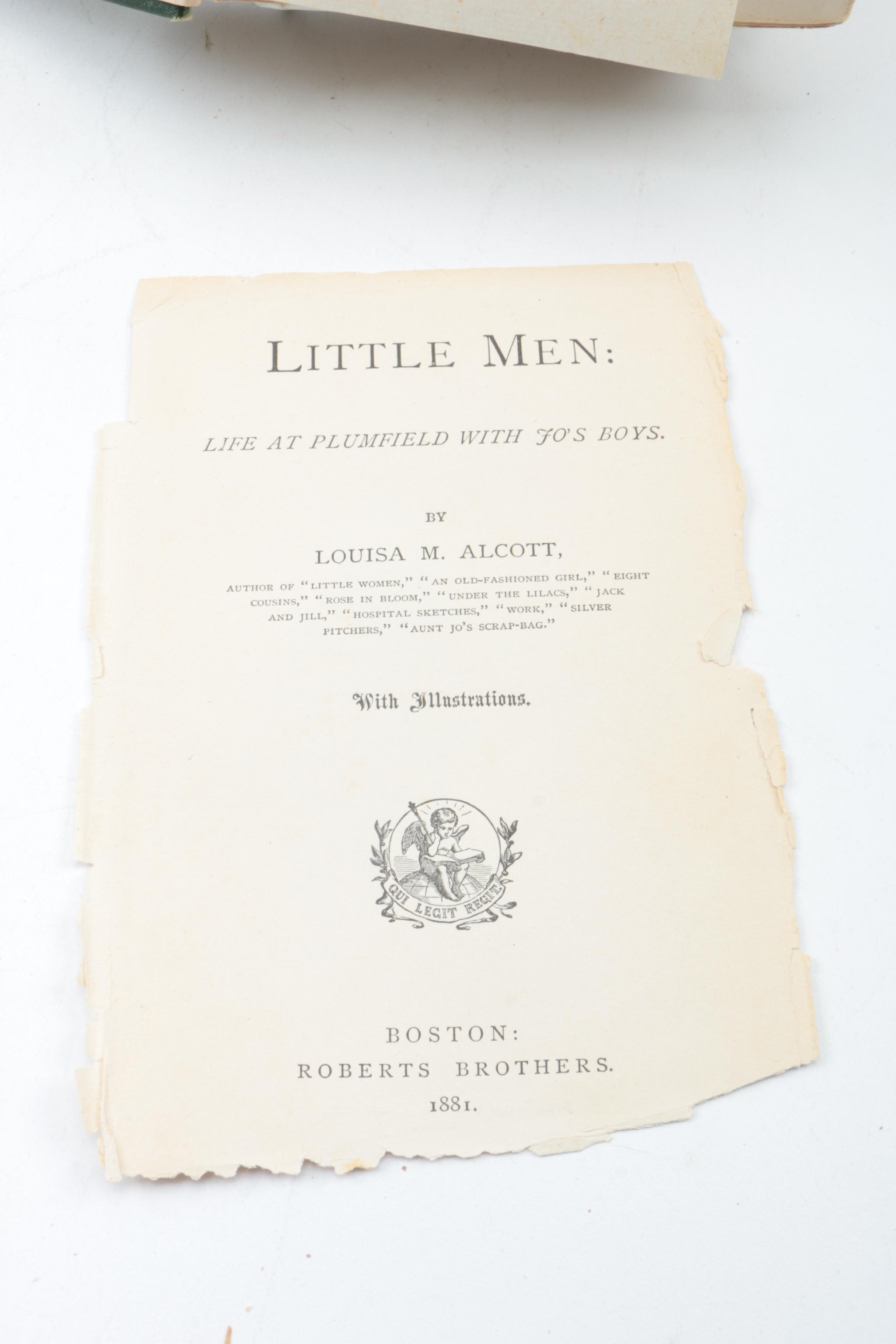 Books Including 1886 Early Edition "Jo's Boys" by Louisa May Alcott