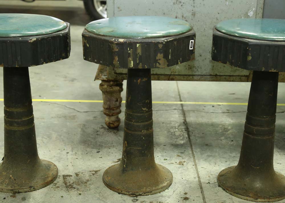 Vintage Lunch Counter and Stools