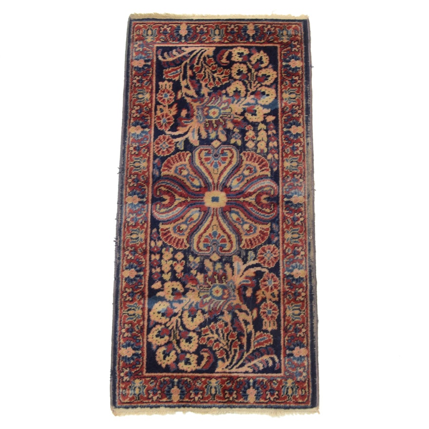 Vintage Hand-Knotted Persian Wool Accent Rug