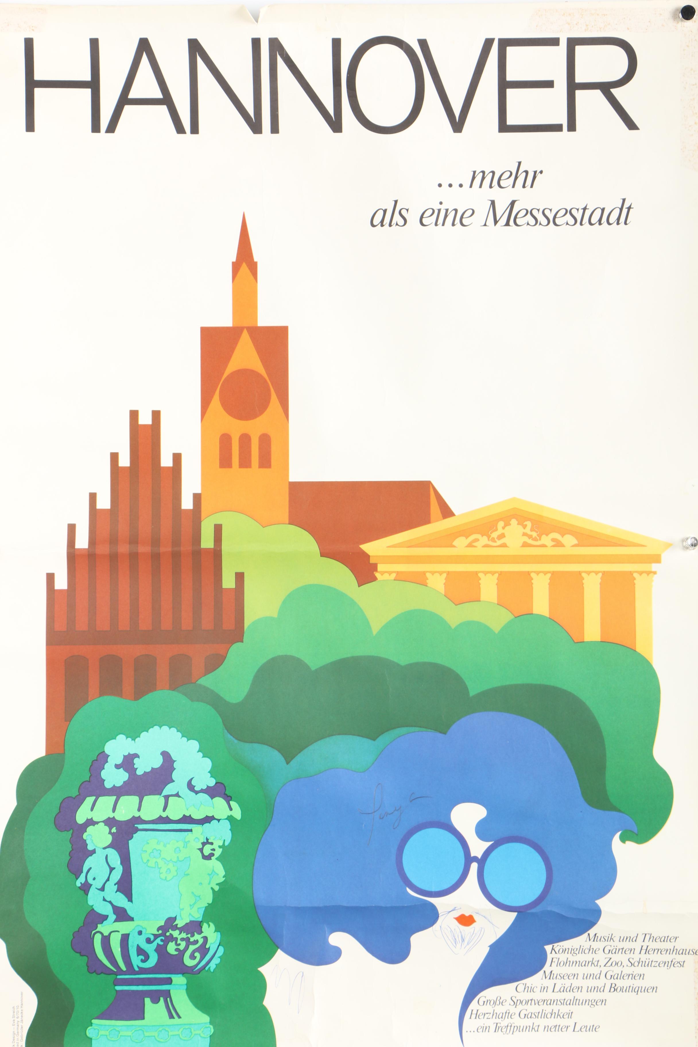 Offset Lithograph European Travel and Event Posters