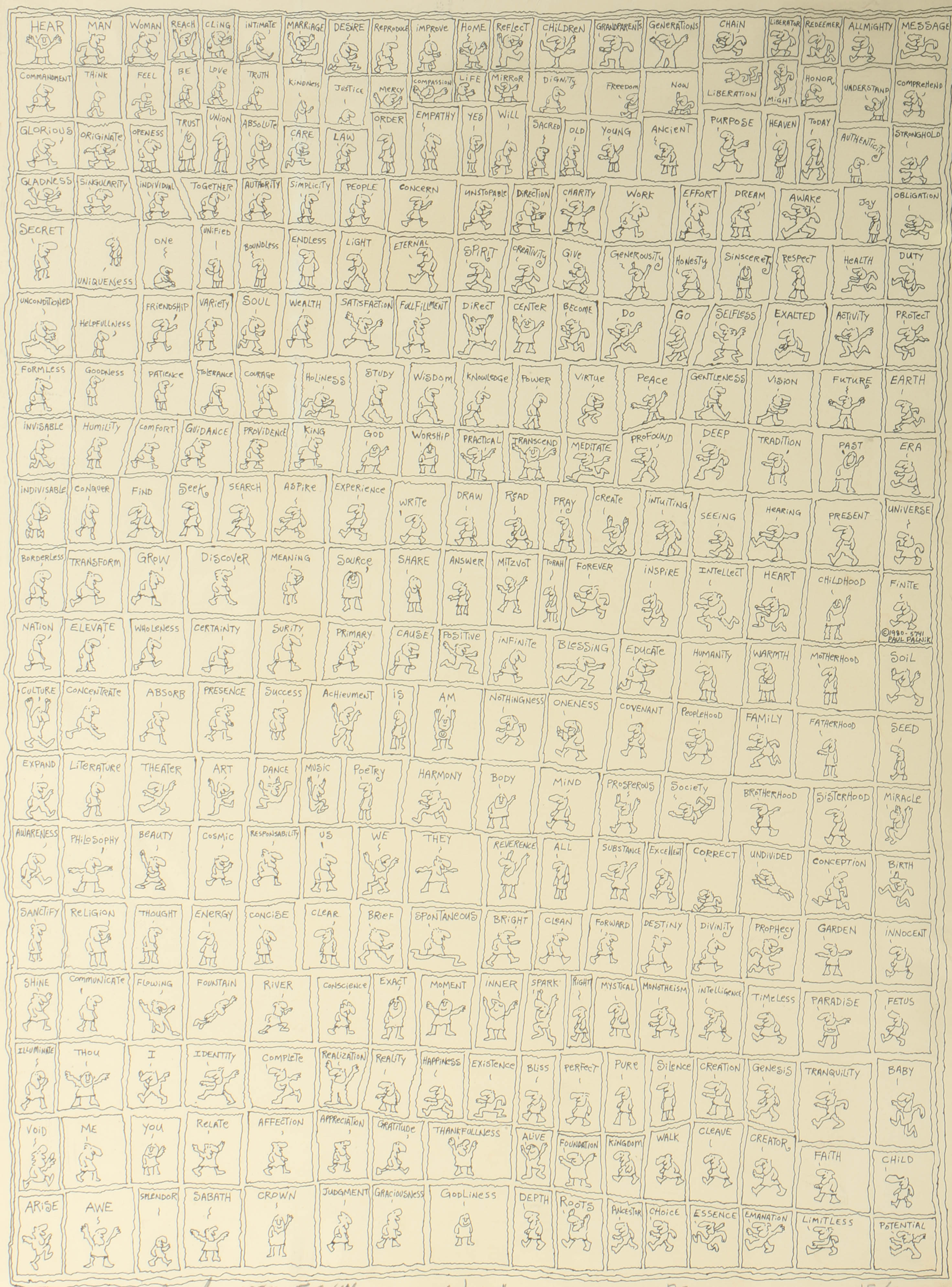 Pair of Paul Palnik Limited Edition Lithographs on Paper "Words" and "Excuses"