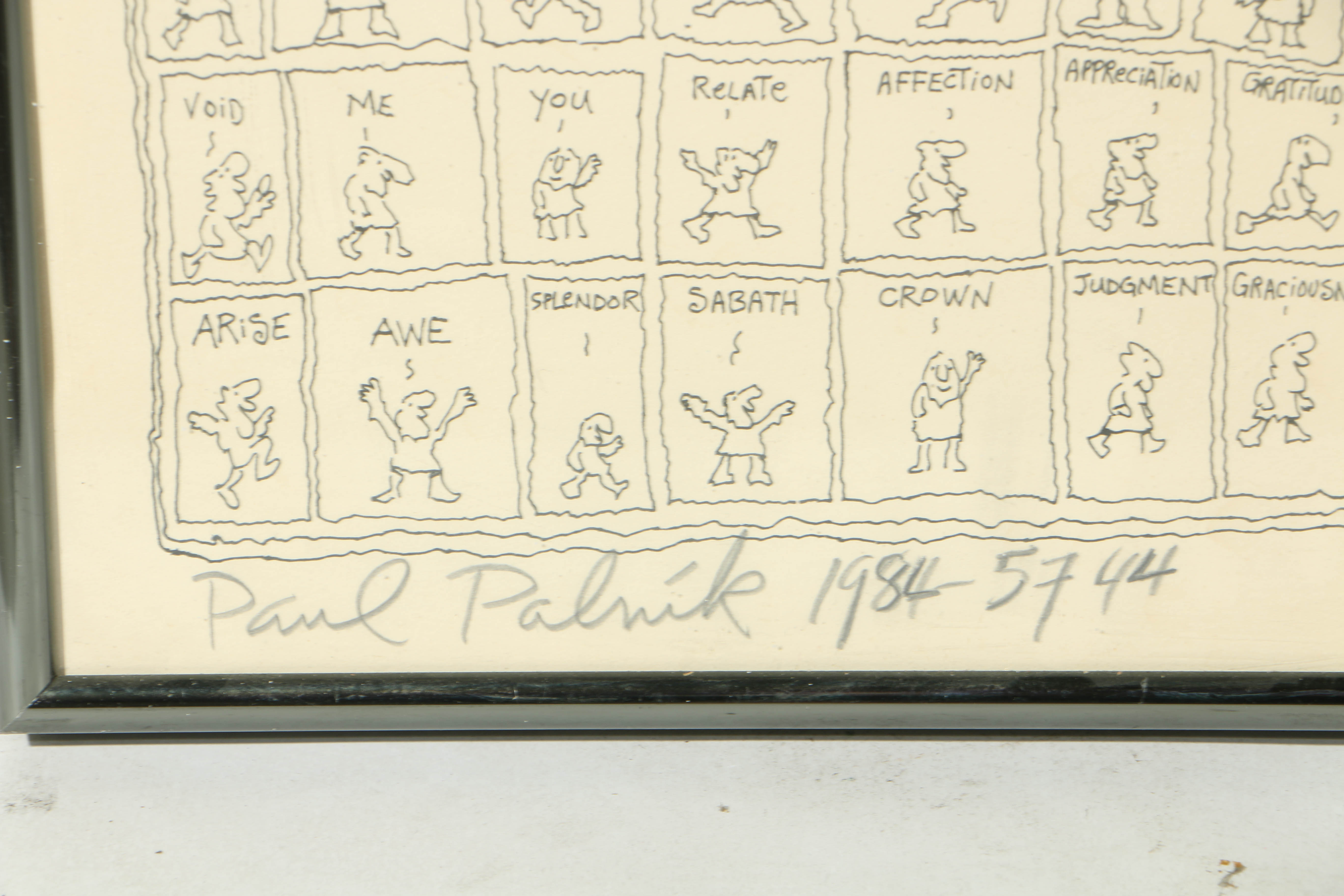 Pair of Paul Palnik Limited Edition Lithographs on Paper "Words" and "Excuses"