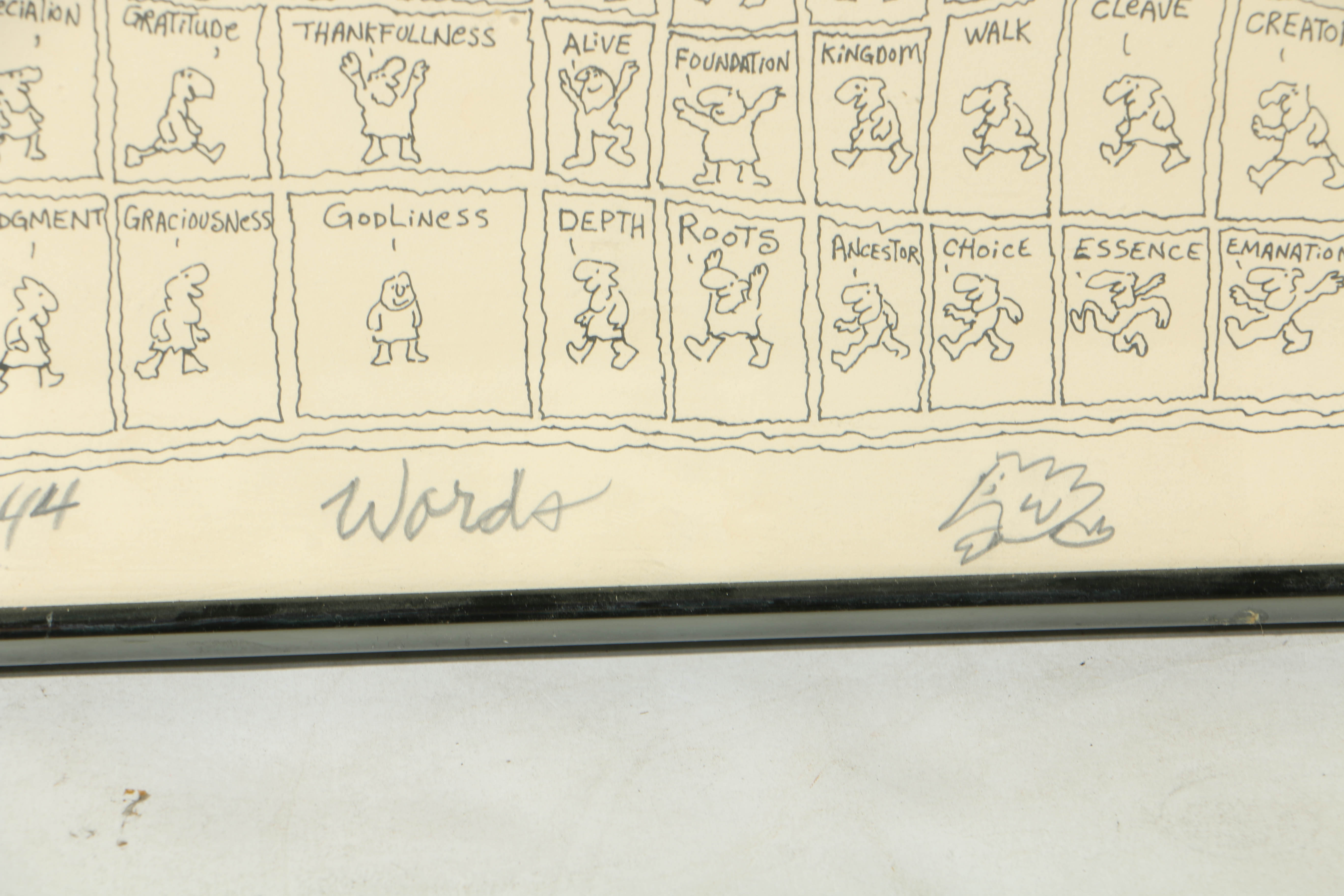 Pair of Paul Palnik Limited Edition Lithographs on Paper "Words" and "Excuses"