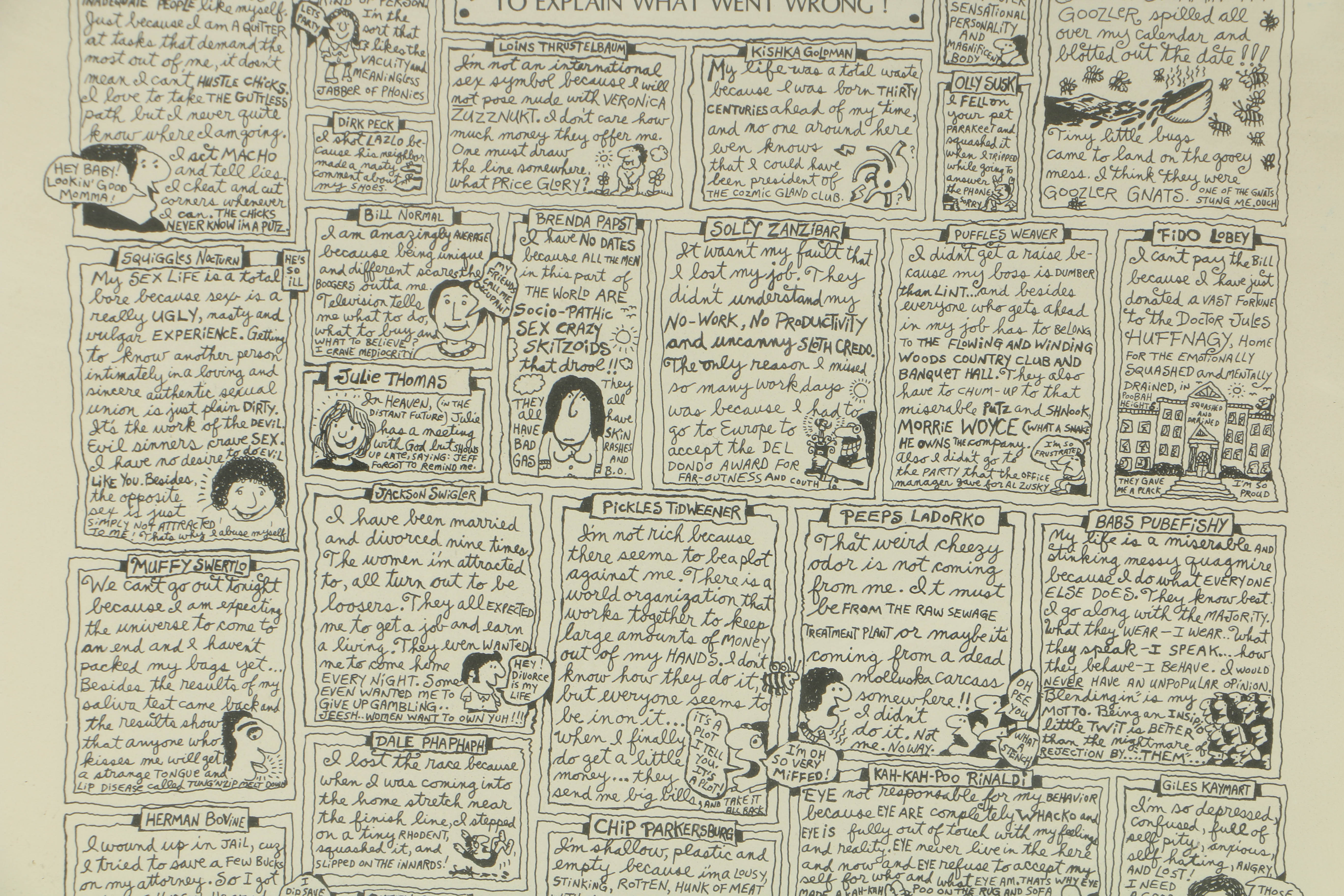 Pair of Paul Palnik Limited Edition Lithographs on Paper "Words" and "Excuses"