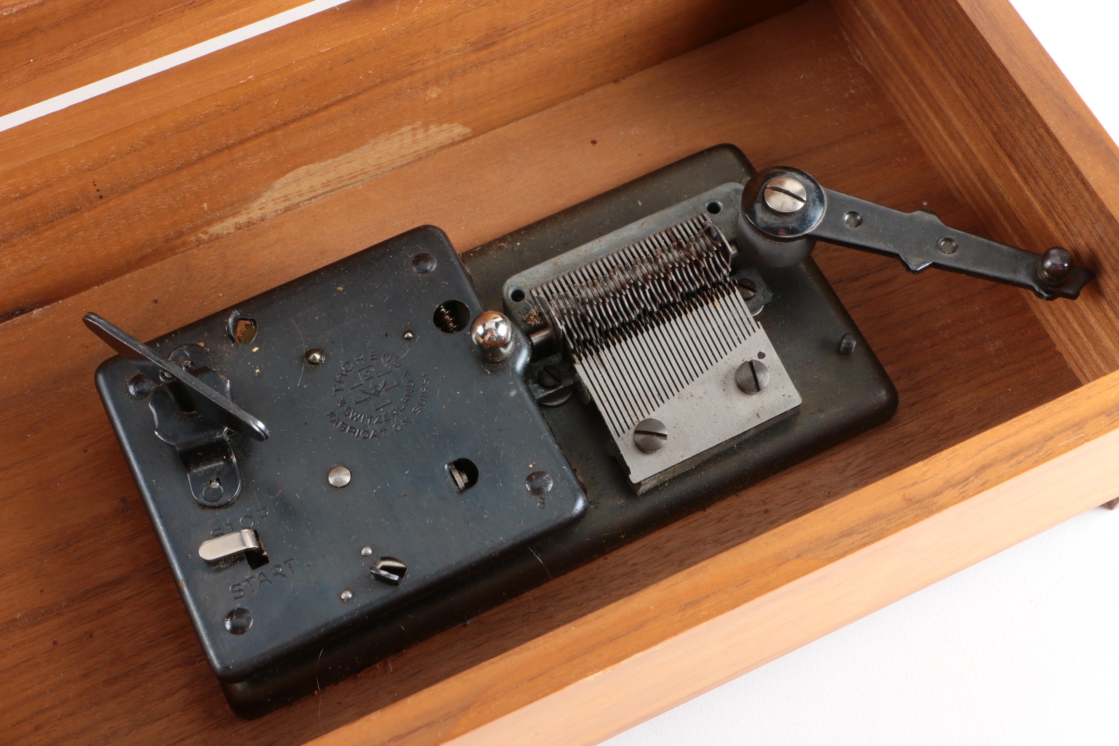 Thorens Swiss Automatic Disc Music Box with Over Thirty Discs