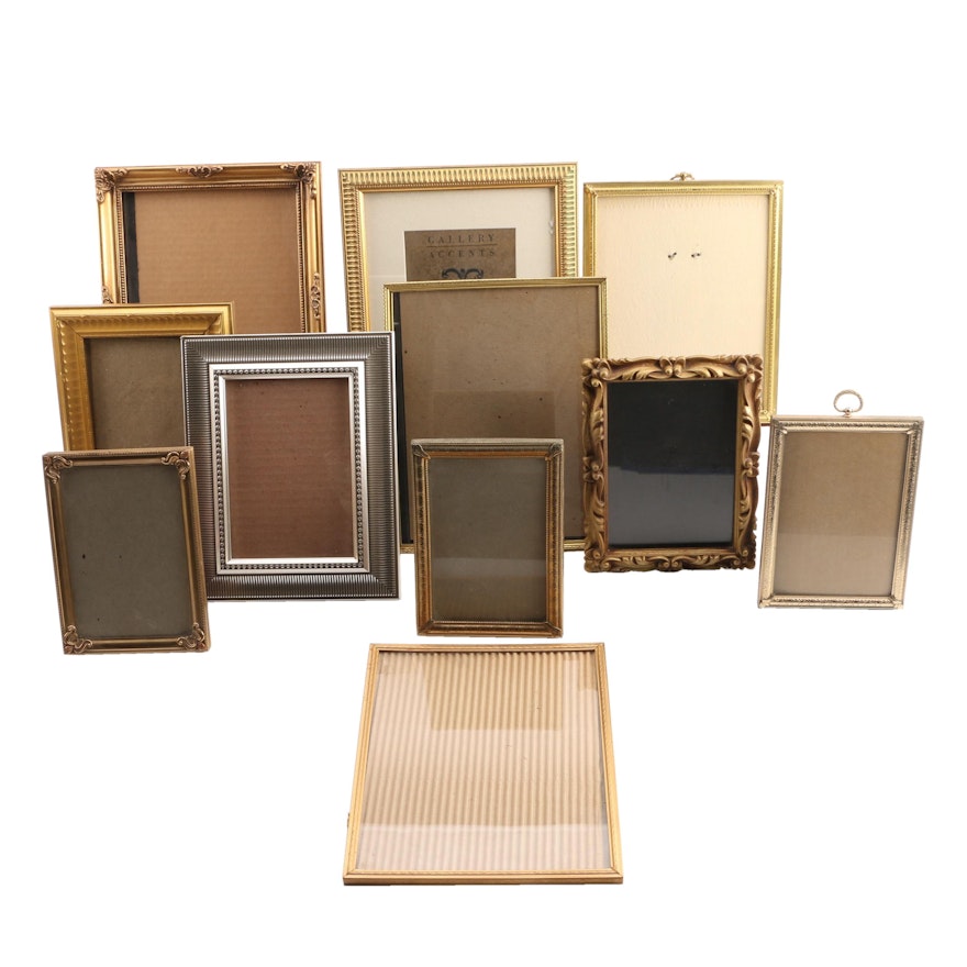 Gold and Silver Toned Table Top Picture Frames