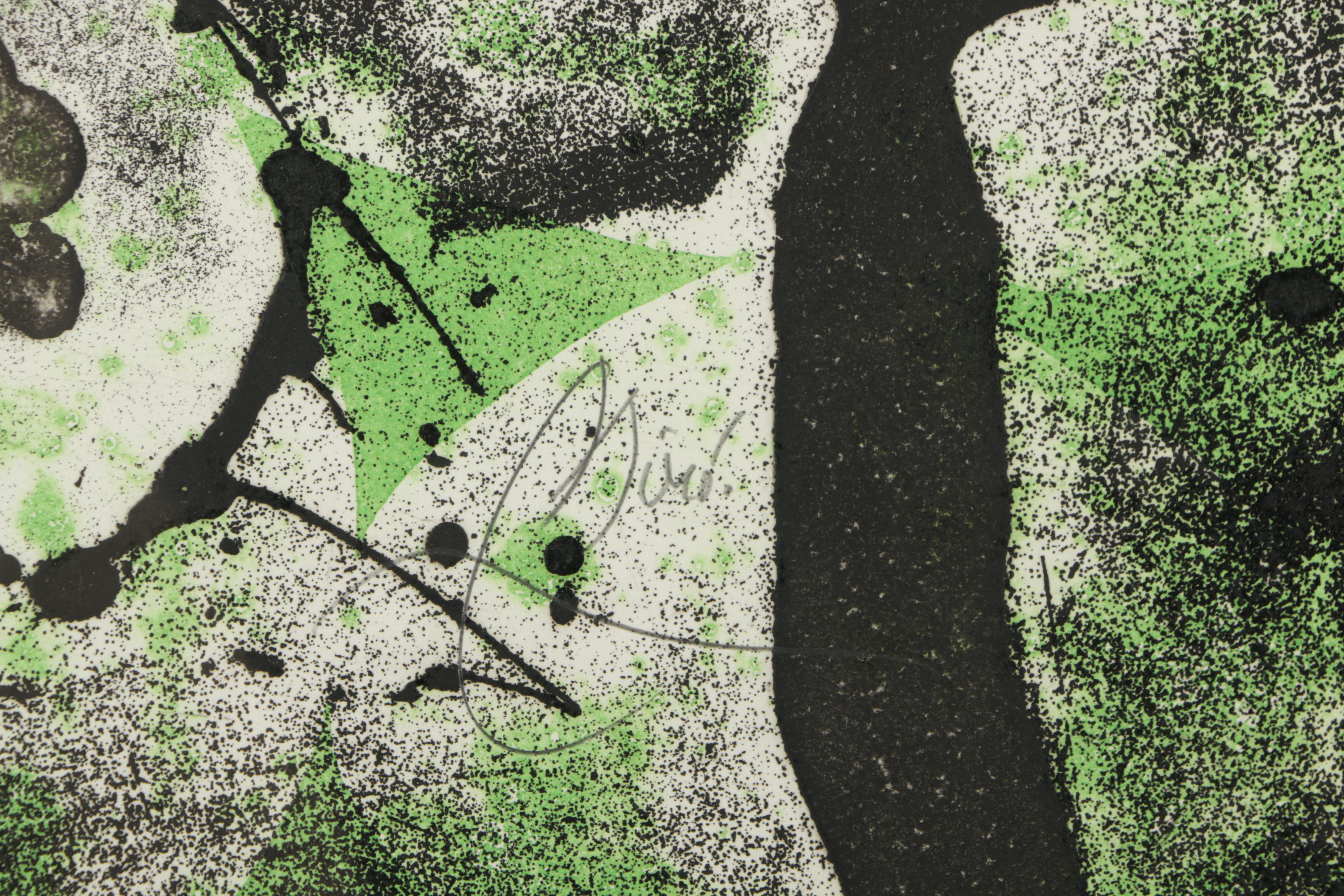 Joan Miró Aquatint Etching Print "Grans Rupestres II"