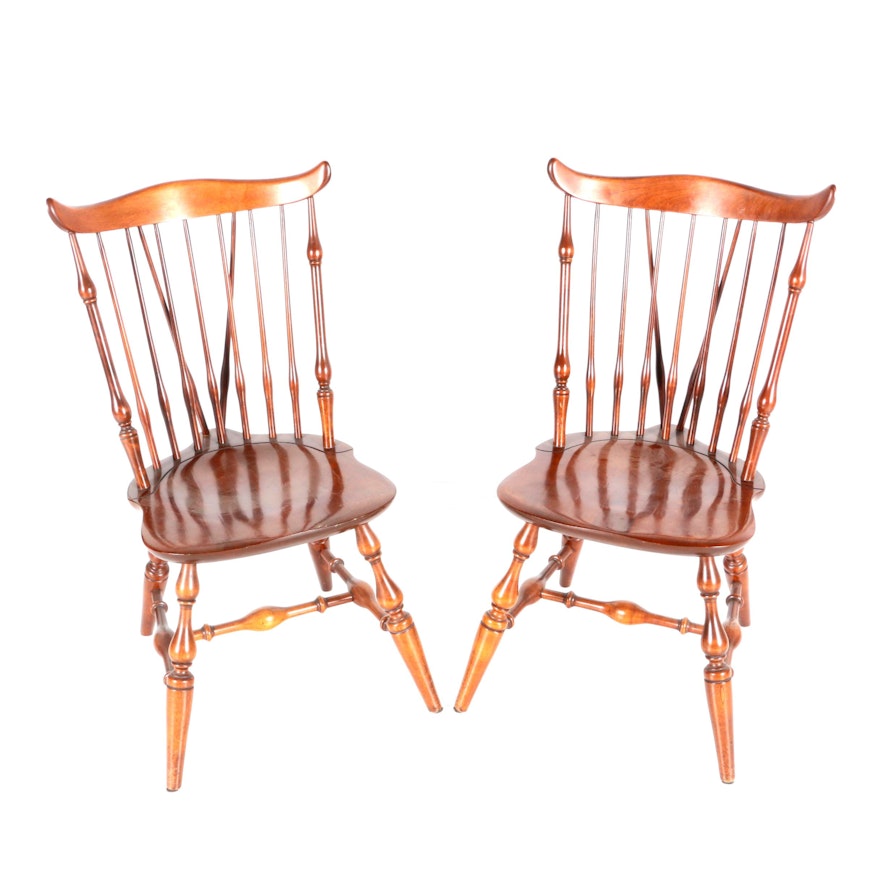 Pair of Maple Windsor Dining Chairs