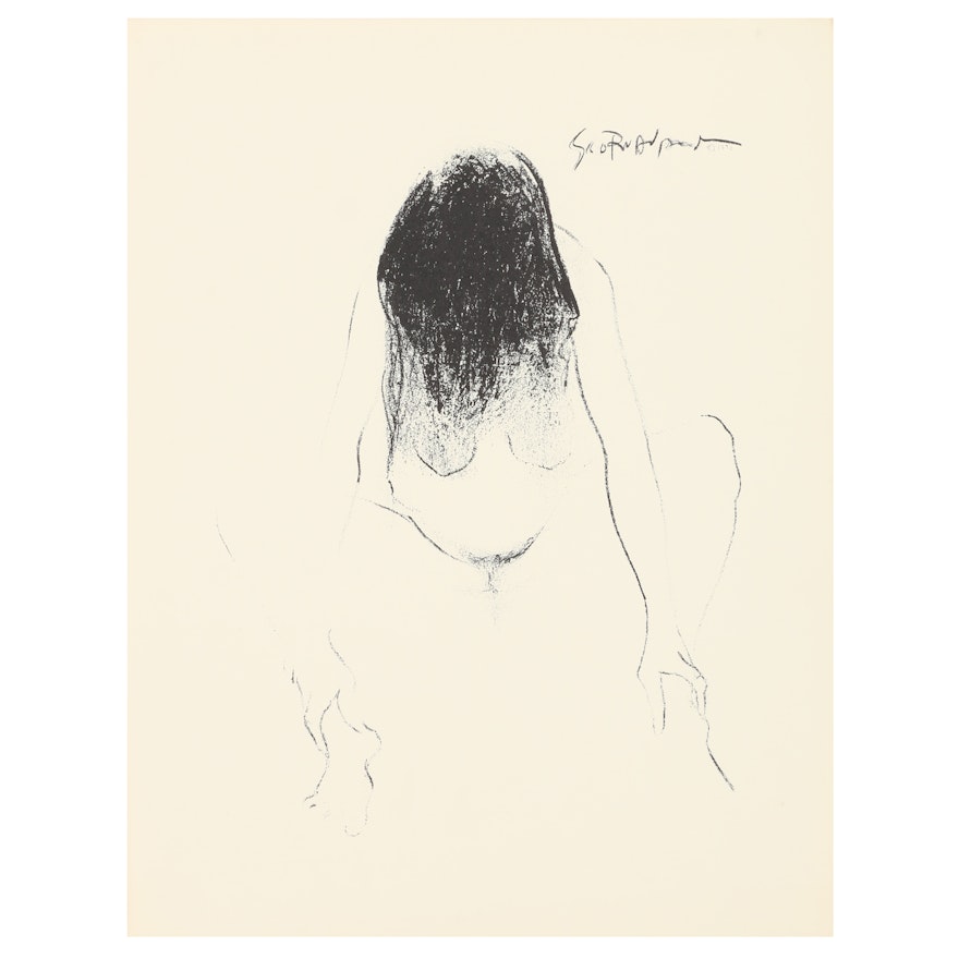 Anthony Scornavacca Lithograph of Female Nude