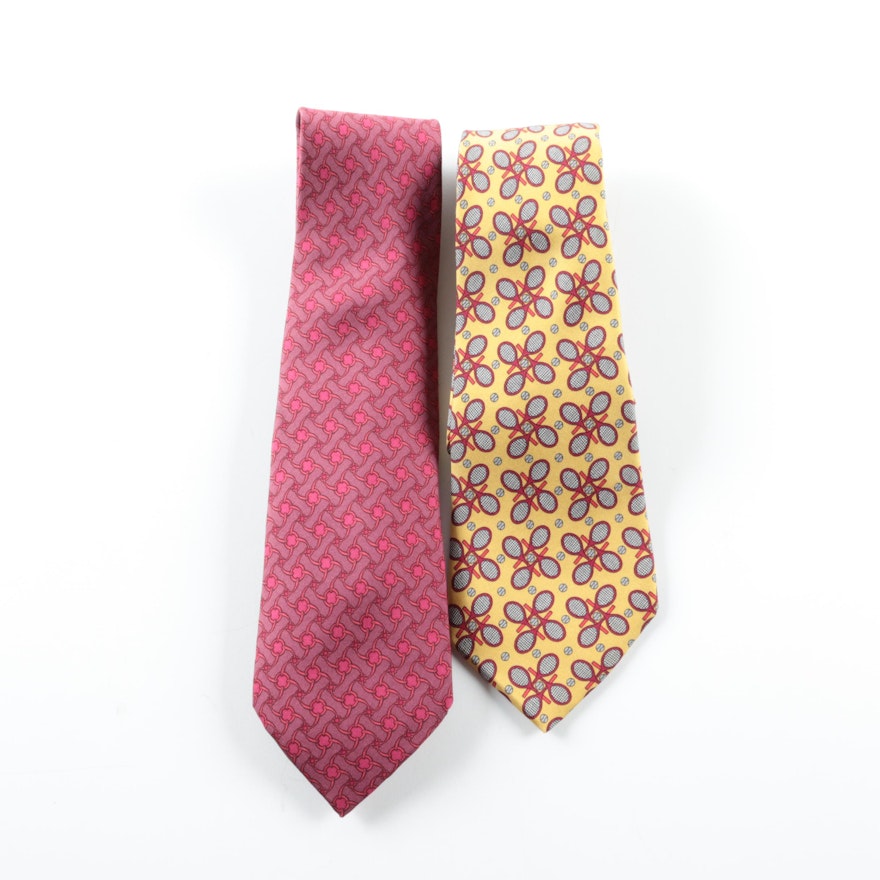 Hermès Silk Twill Patterned Neckties
