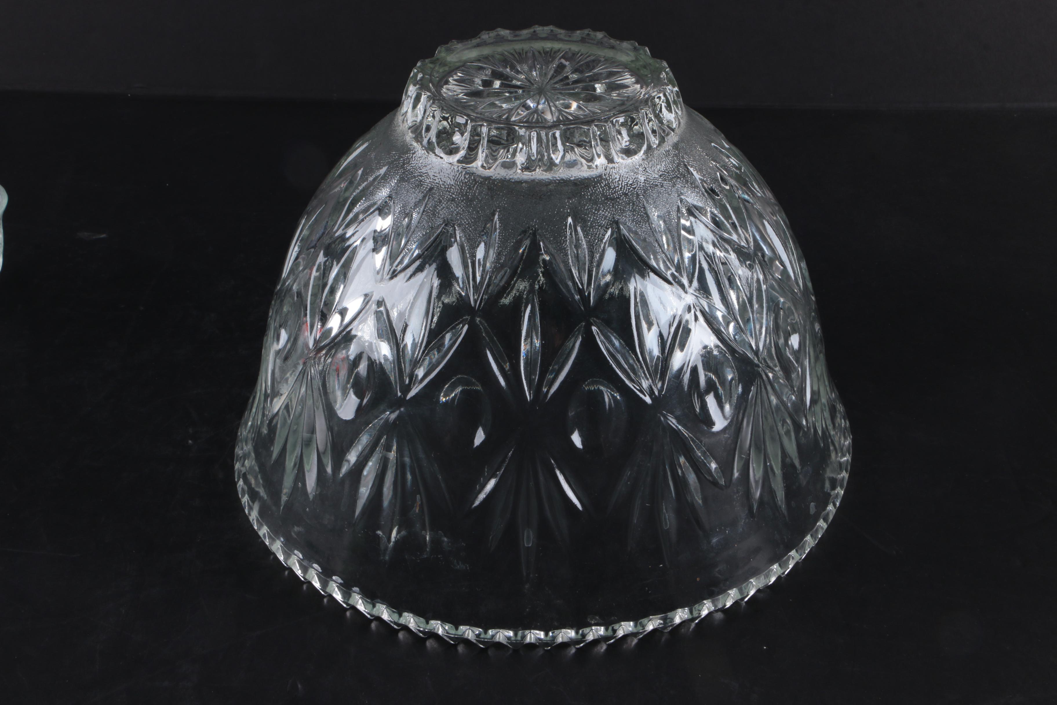 Cut Crystal Punch Bowl Set