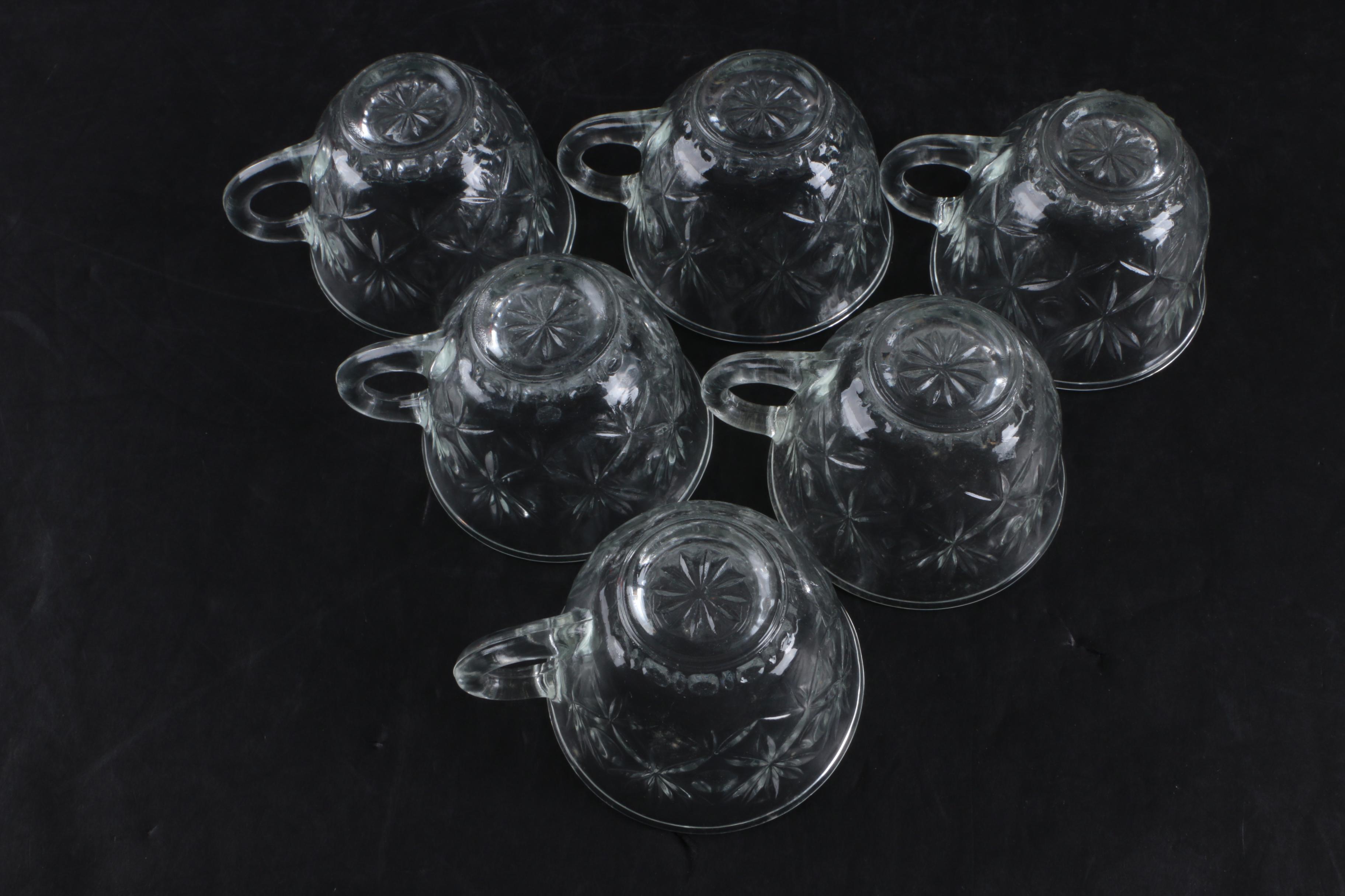 Cut Crystal Punch Bowl Set