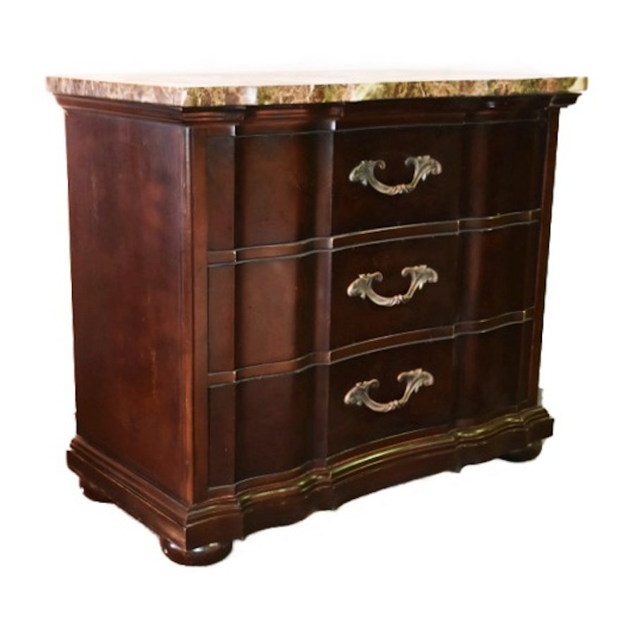 Bernhardt Provincial Style Marble Top Chest