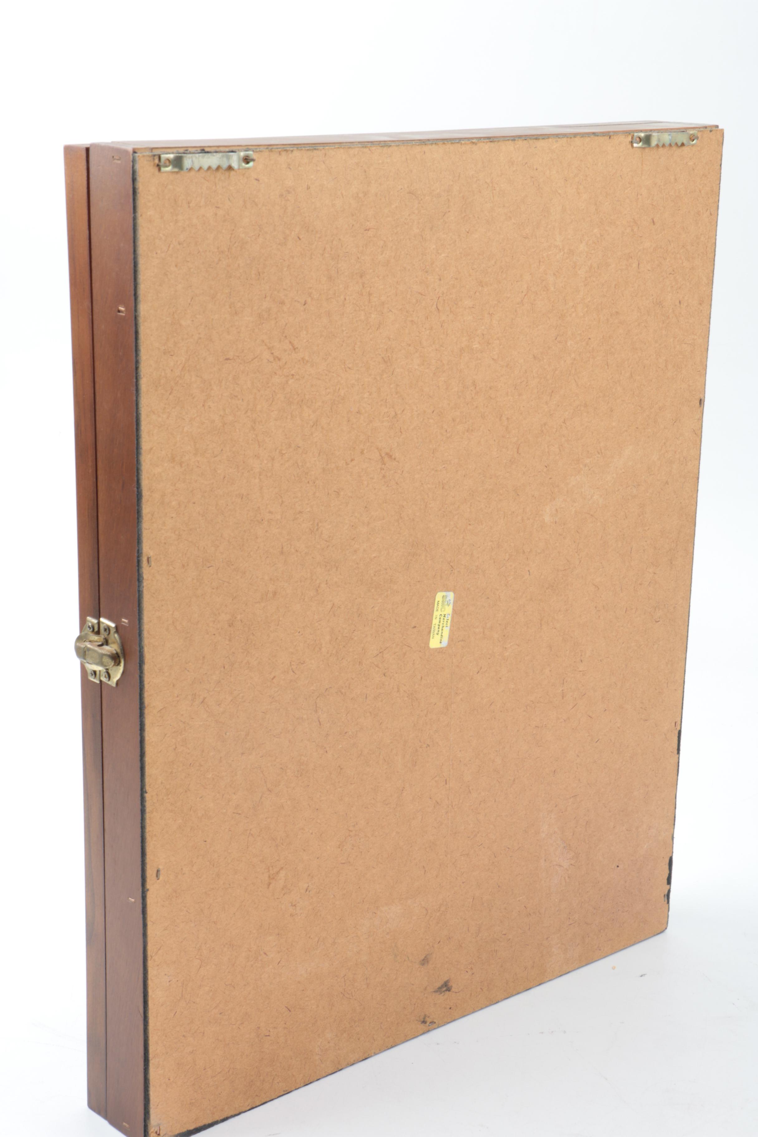 Collection of Silver Plate Souvenir Spoons and 800 Silver Spoon in Wooden Case