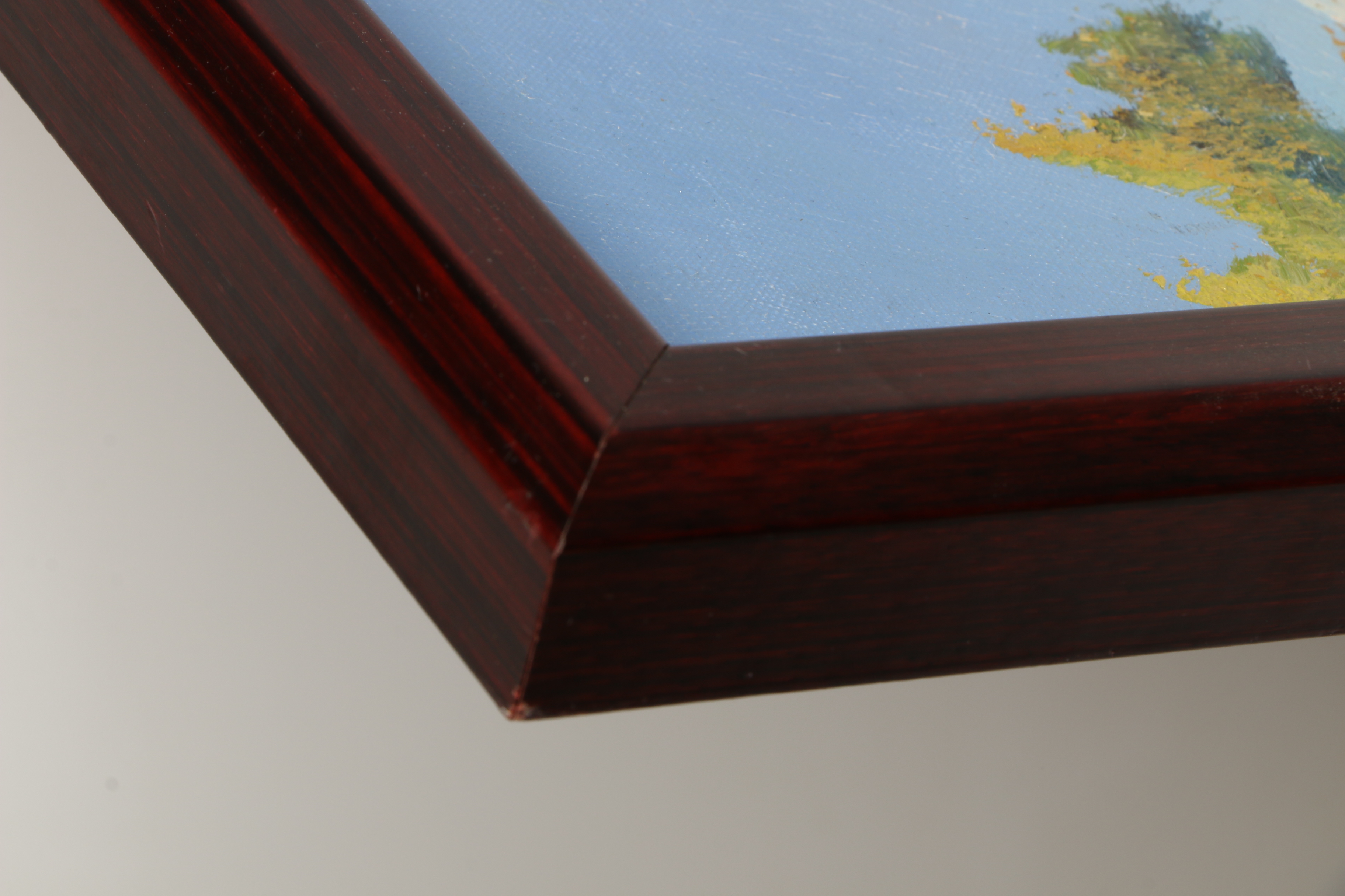 E. Birk Oil Painting of Danish Village