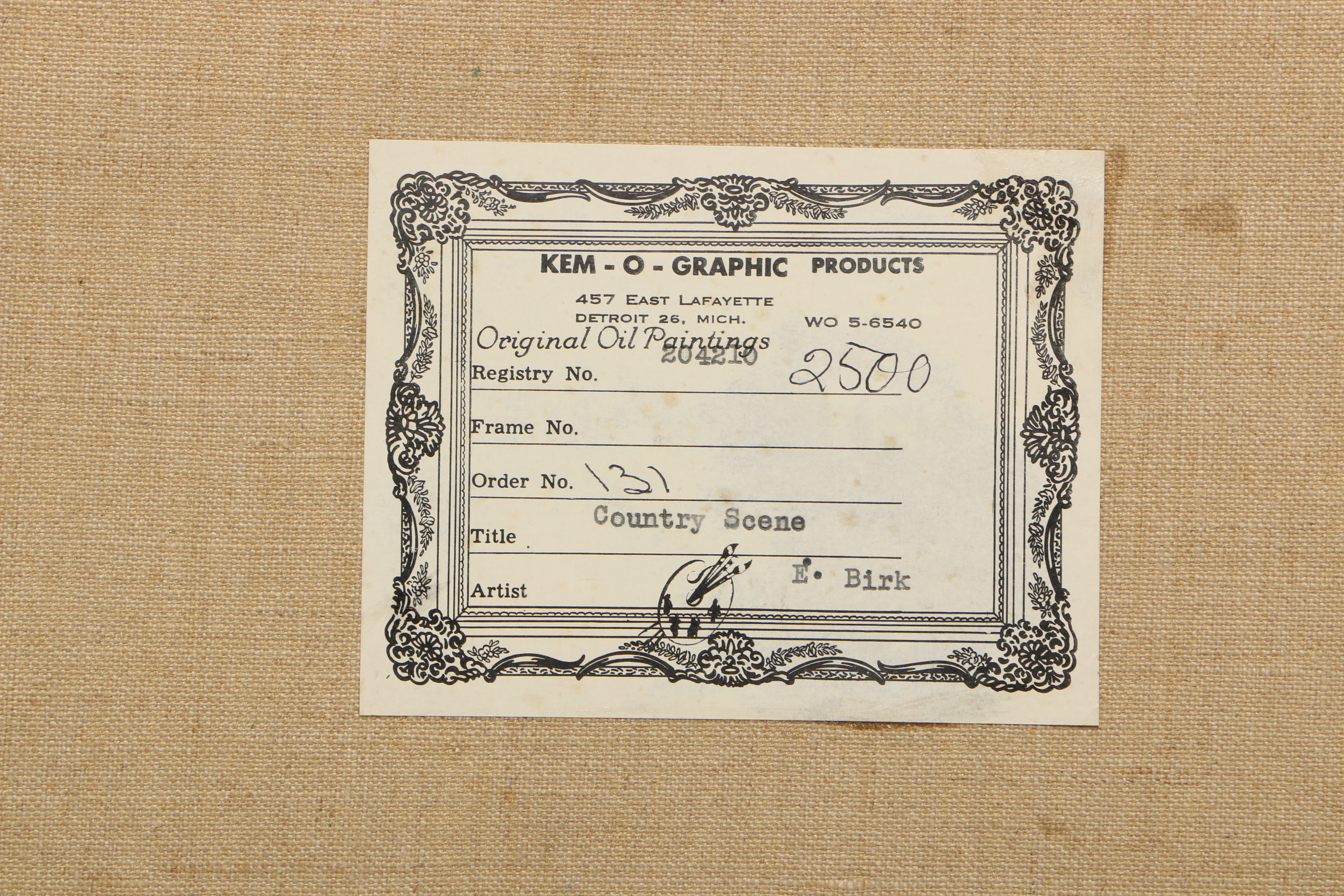 E. Birk Oil Painting of Danish Village