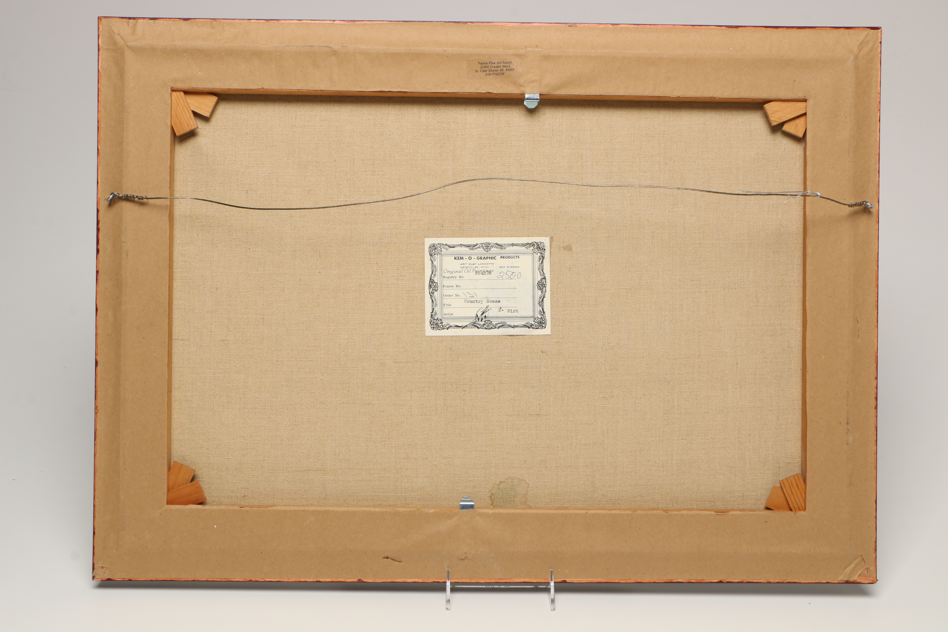 E. Birk Oil Painting of Danish Village