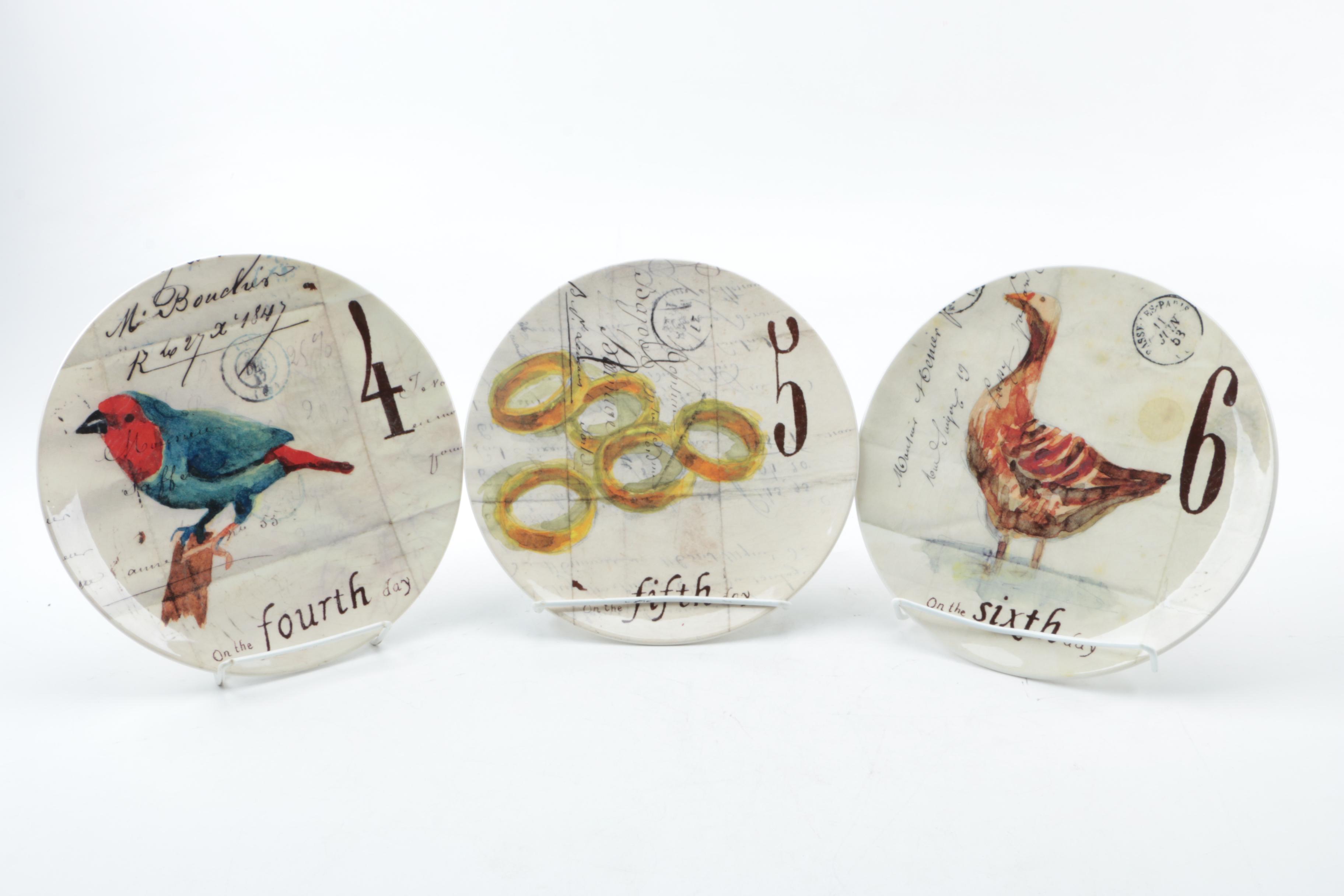 Williams-Sonoma "Twelve Days of Christmas" Plates