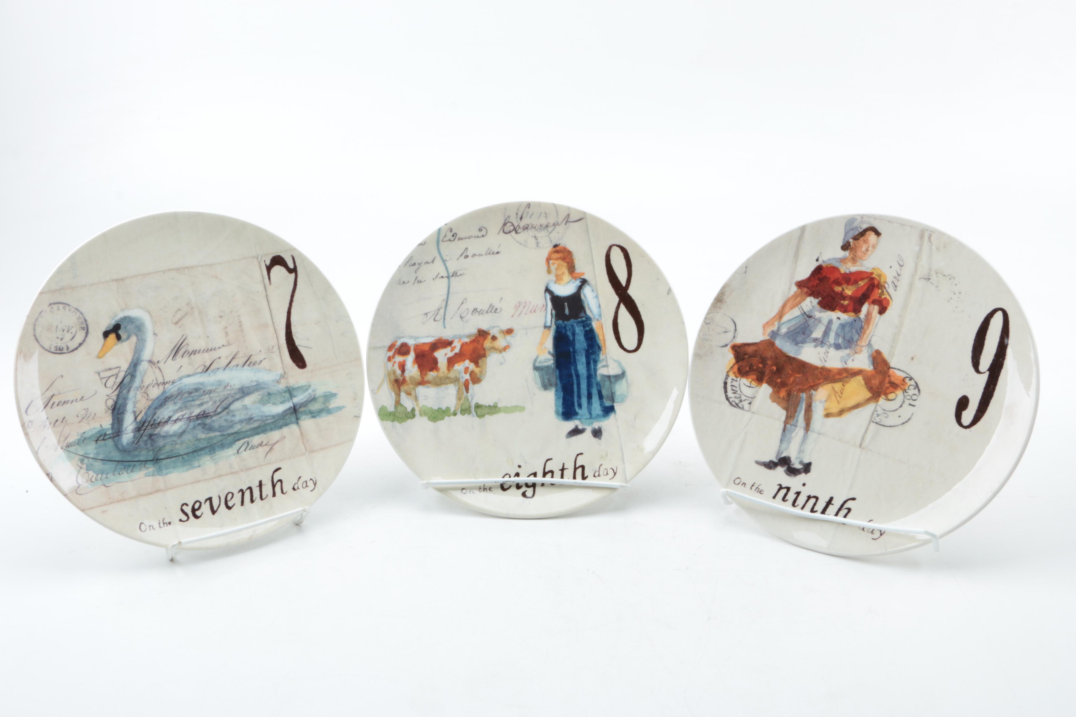 Williams-Sonoma "Twelve Days of Christmas" Plates