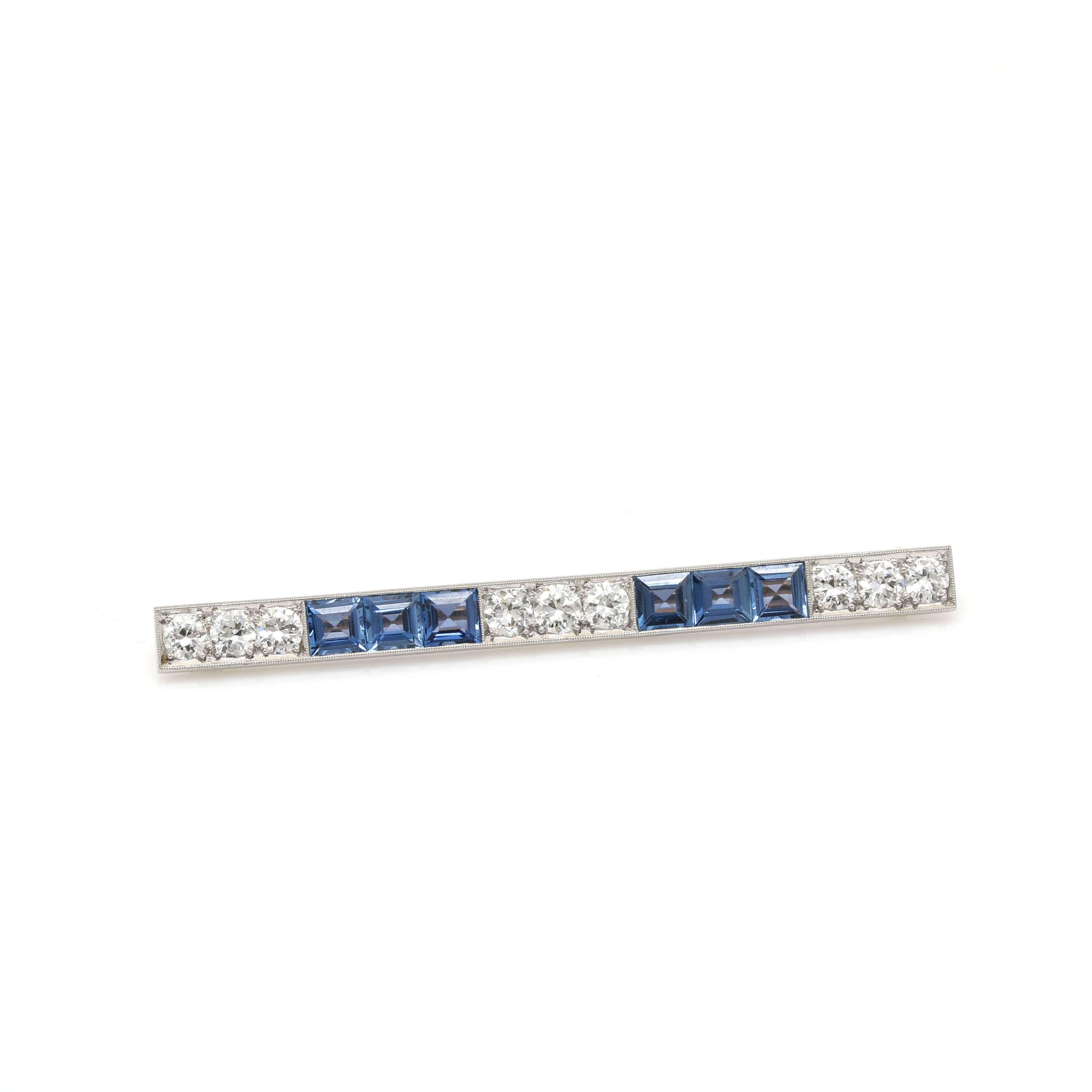 Art Deco Platinum and 14K White Gold 1.84 CTW Diamond Brooch