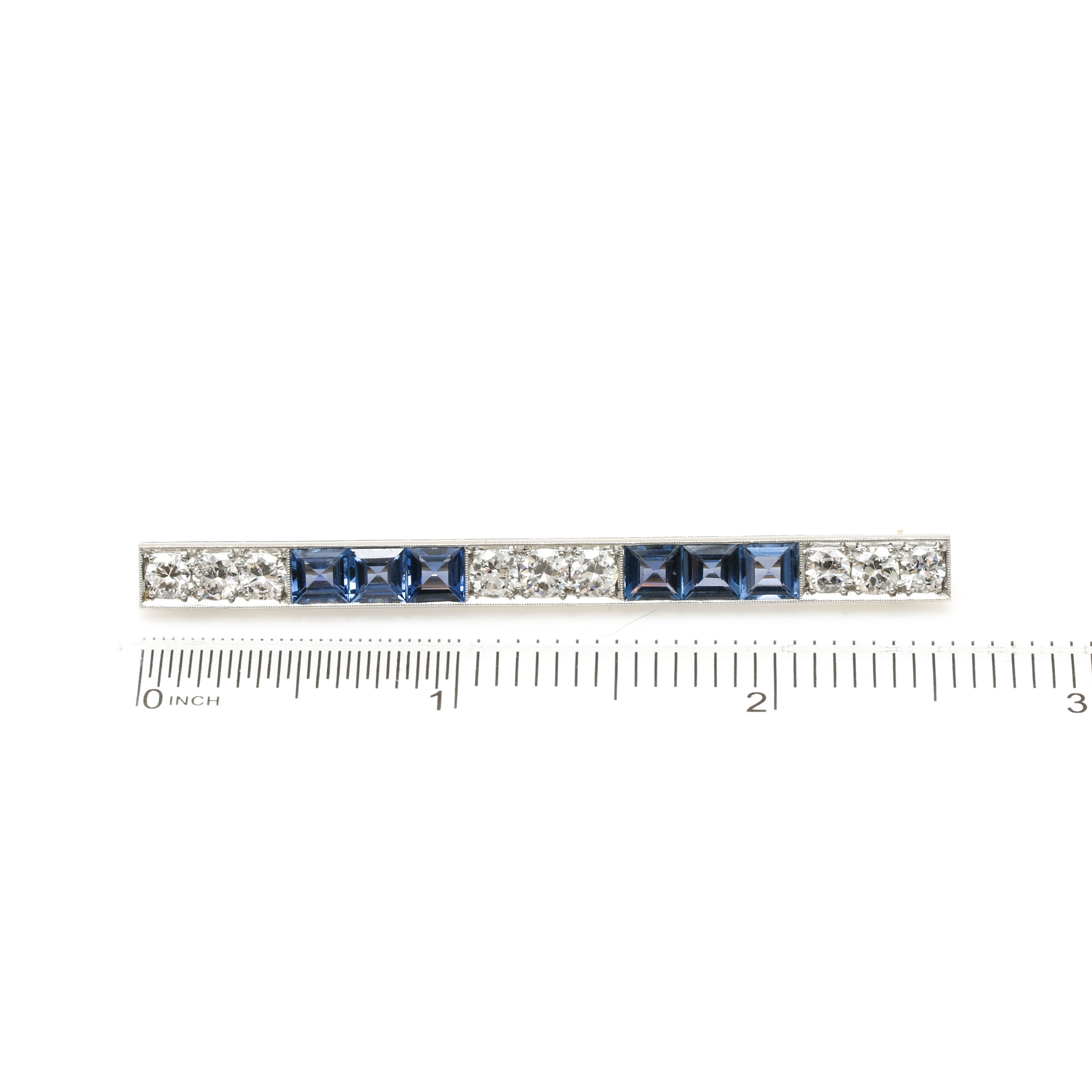 Art Deco Platinum and 14K White Gold 1.84 CTW Diamond Brooch