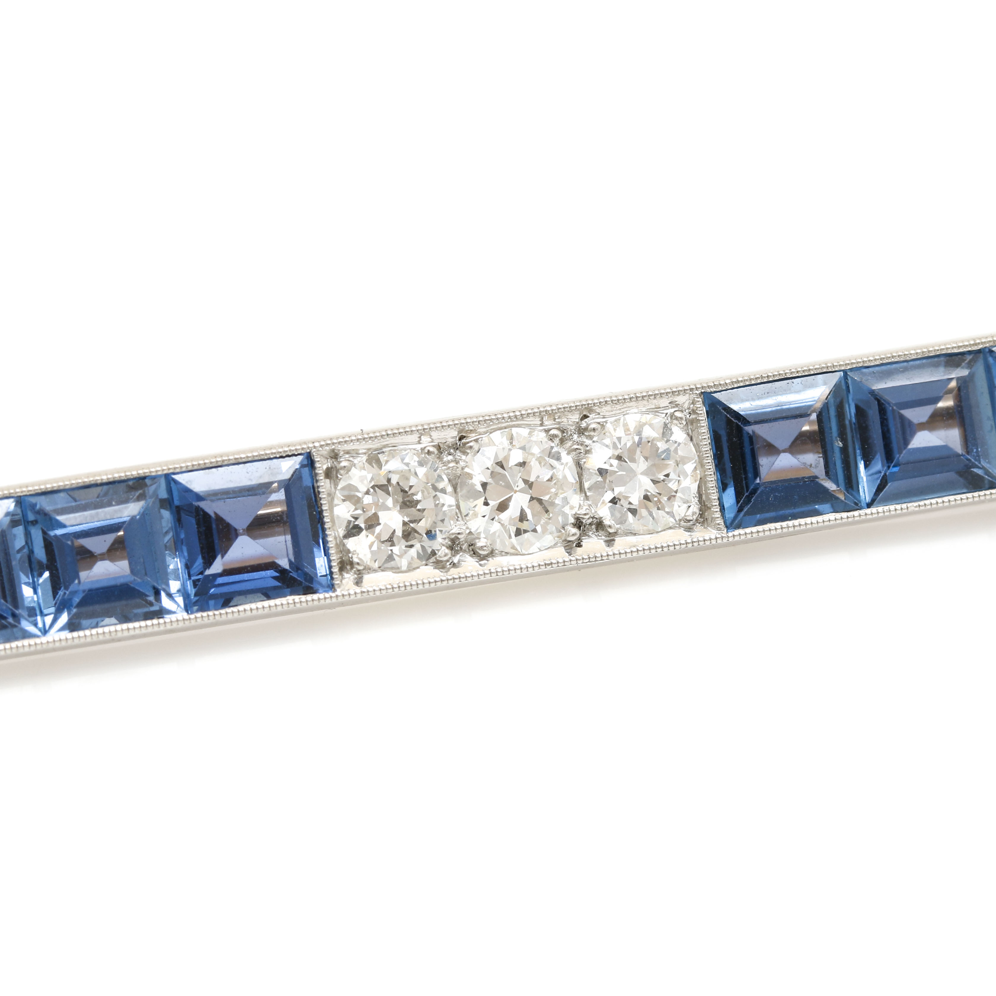 Art Deco Platinum and 14K White Gold 1.84 CTW Diamond Brooch