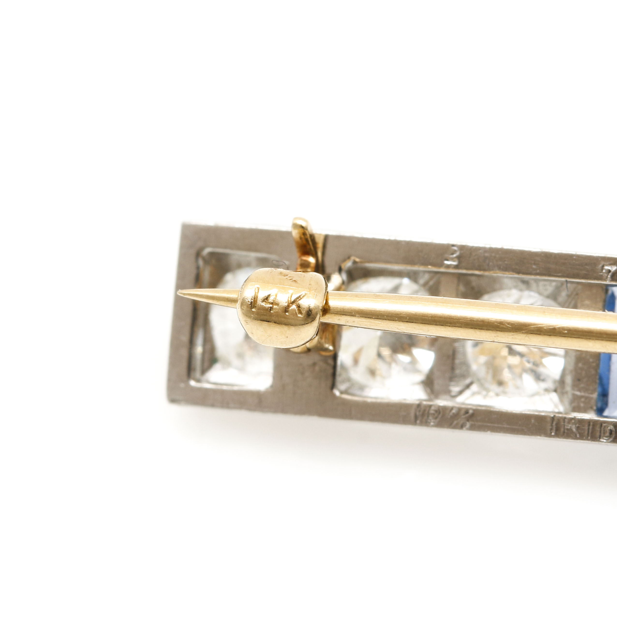 Art Deco Platinum and 14K White Gold 1.84 CTW Diamond Brooch