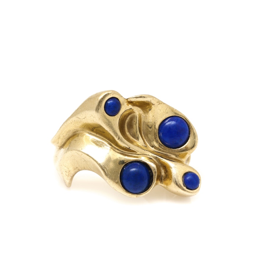 Lasnier 14K Yellow Gold Lapis Lazuli Ring
