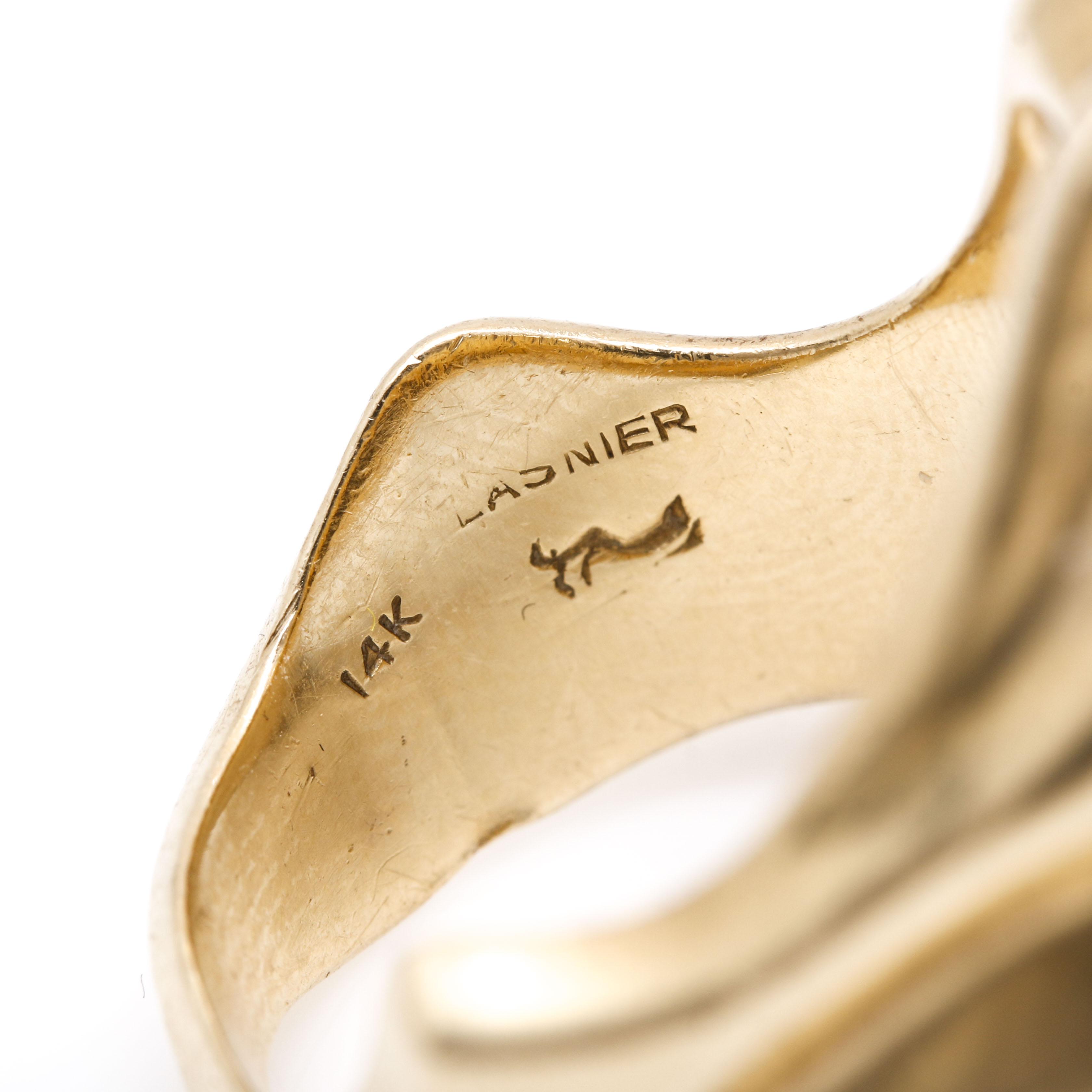 Lasnier 14K Yellow Gold Lapis Lazuli Ring