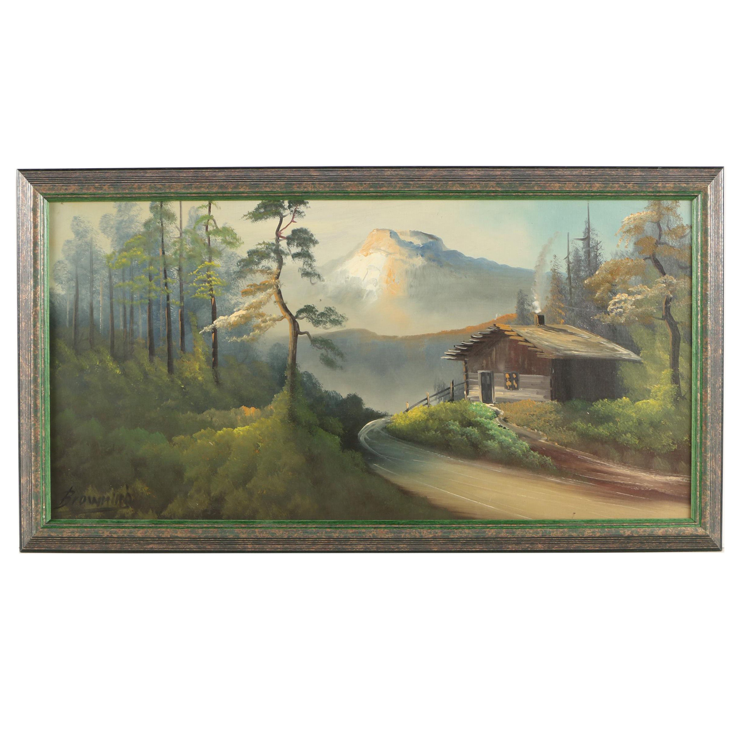 Alvah L. Browning Oil Painting "Mt. Hood, Oregon"