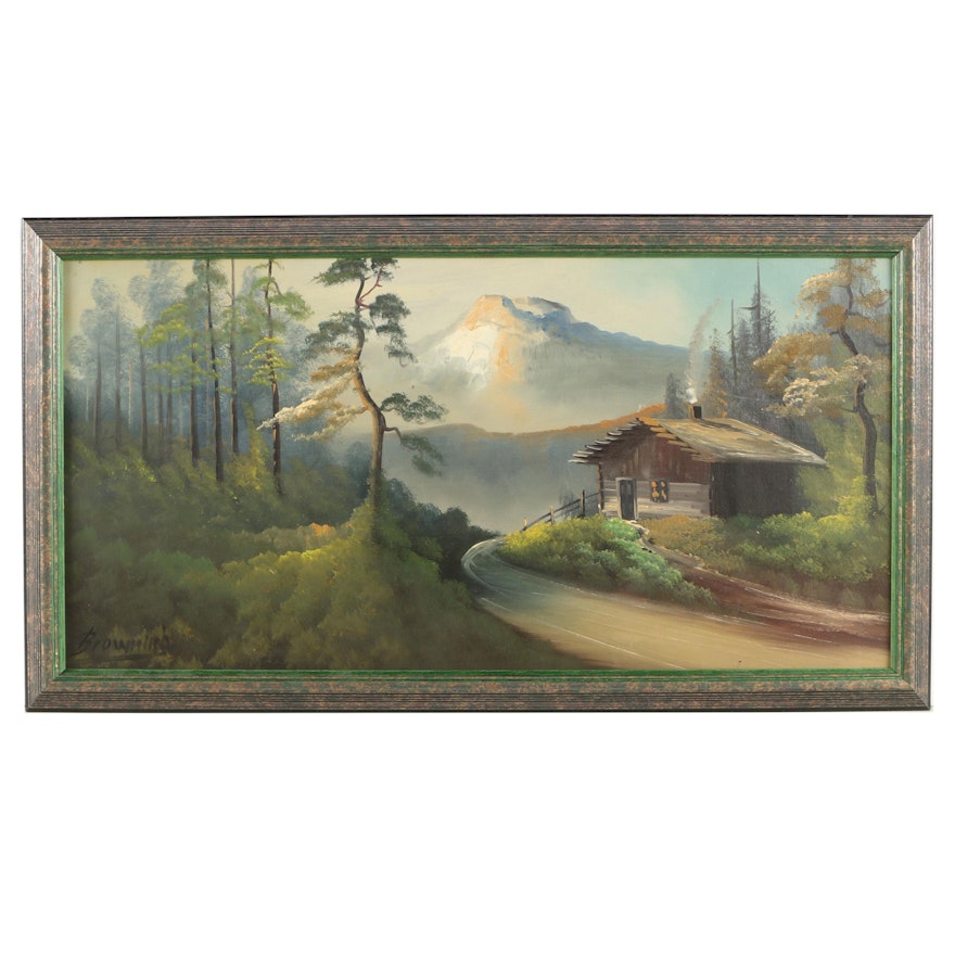 Alvah L. Browning Oil Painting "Mt. Hood, Oregon"