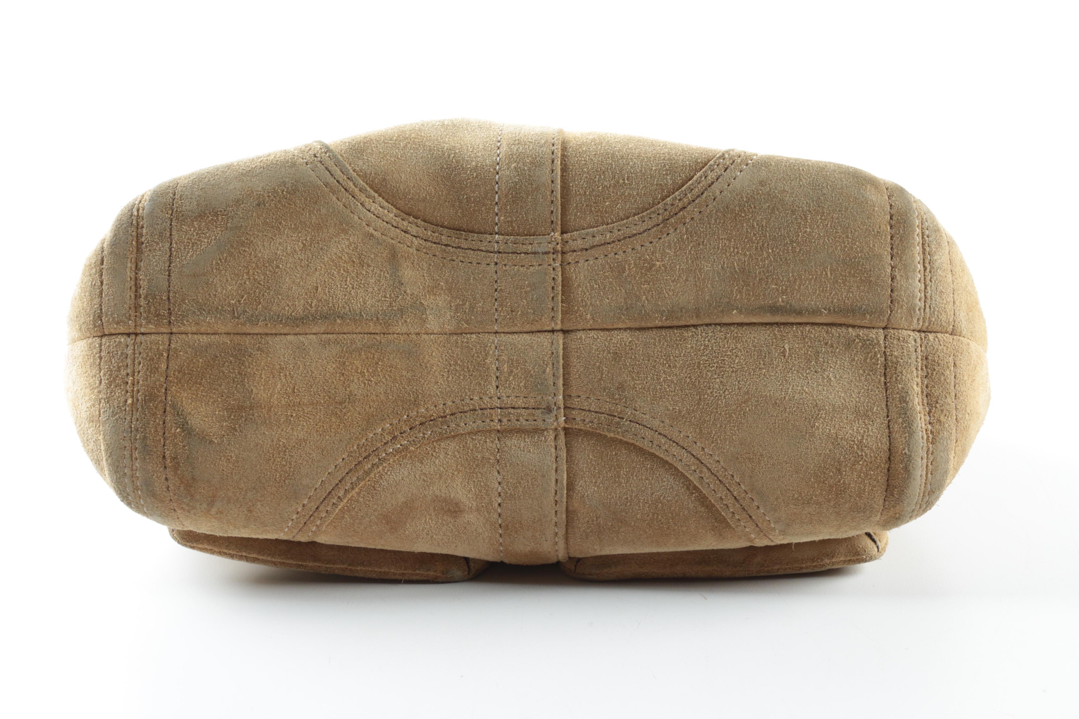 Coach Soho Tan Suede Buckle Pocket Satchel