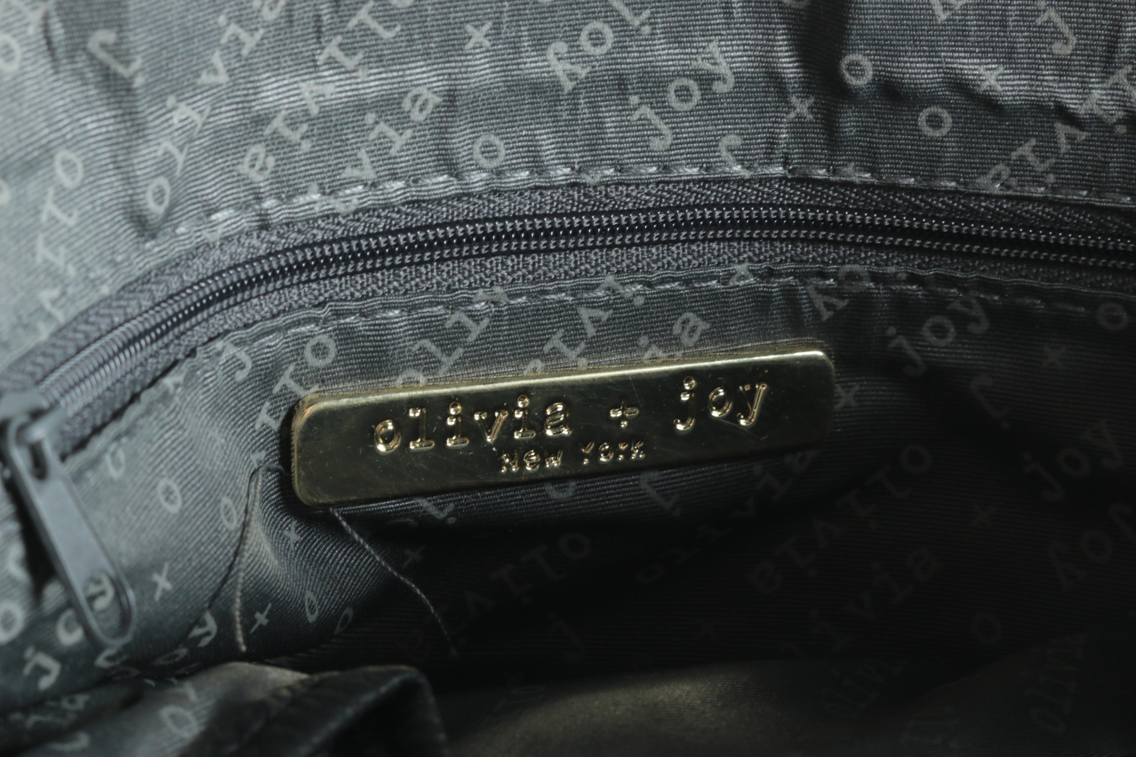 Olivia + Joy Textile and Leather Shoulder Bag