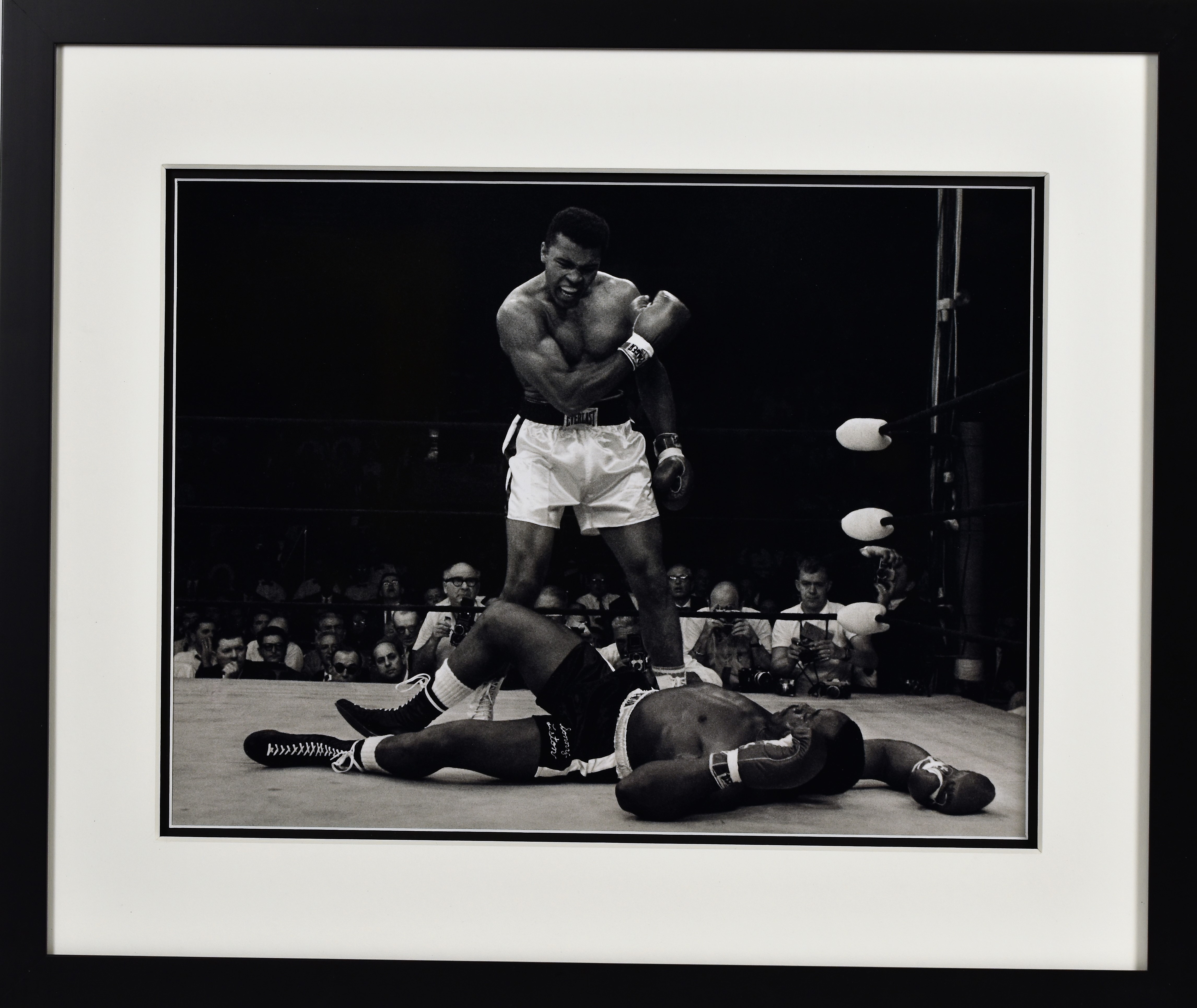 Ali and Liston Famous 1965 Rematch Fight Framed
