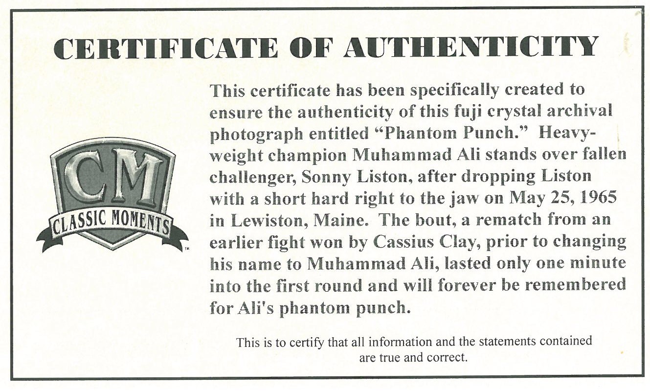 Ali and Liston Famous 1965 Rematch Fight Framed