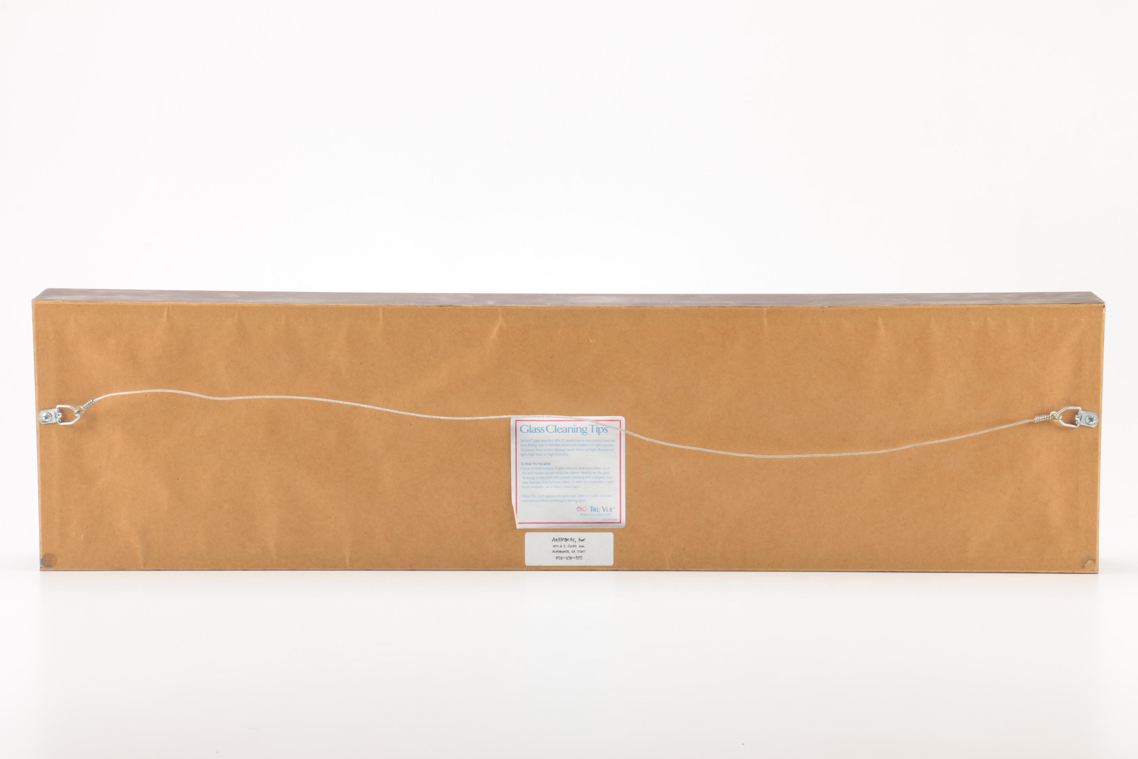 Antique Martin Frères Rosewood Flute in Frame, C. 1840-1890