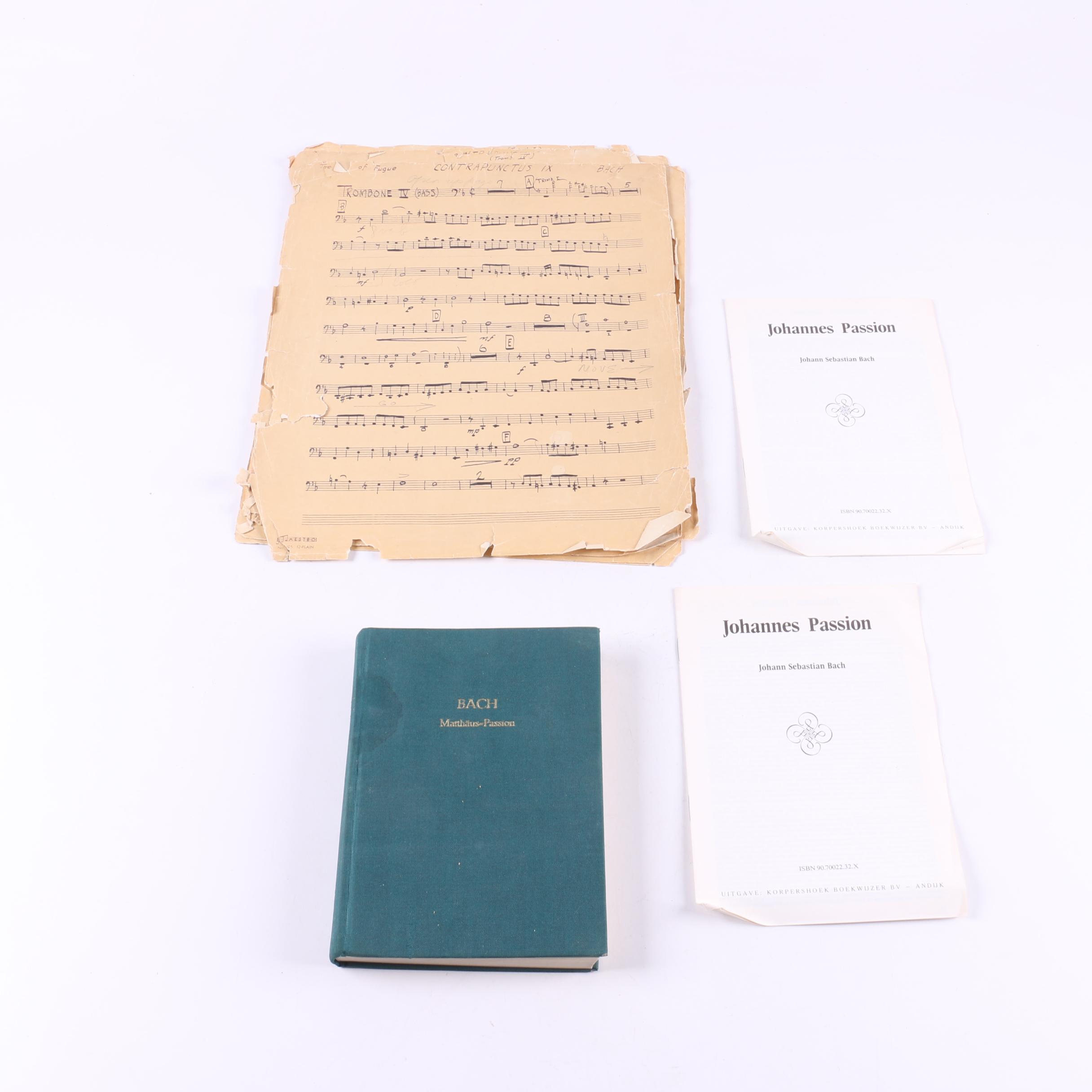 Sheet Music Including Bach's "Matthäus-Passion"