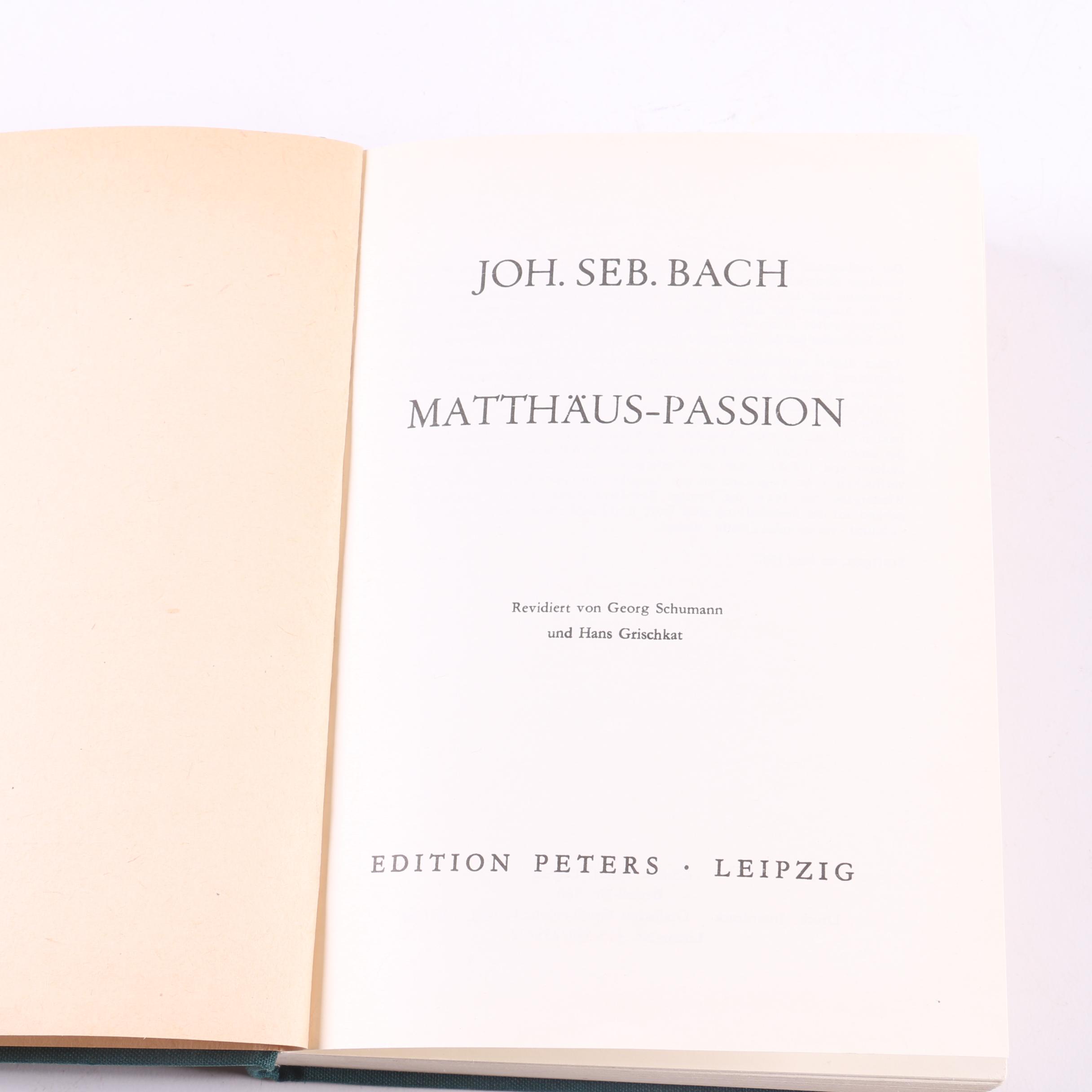 Sheet Music Including Bach's "Matthäus-Passion"