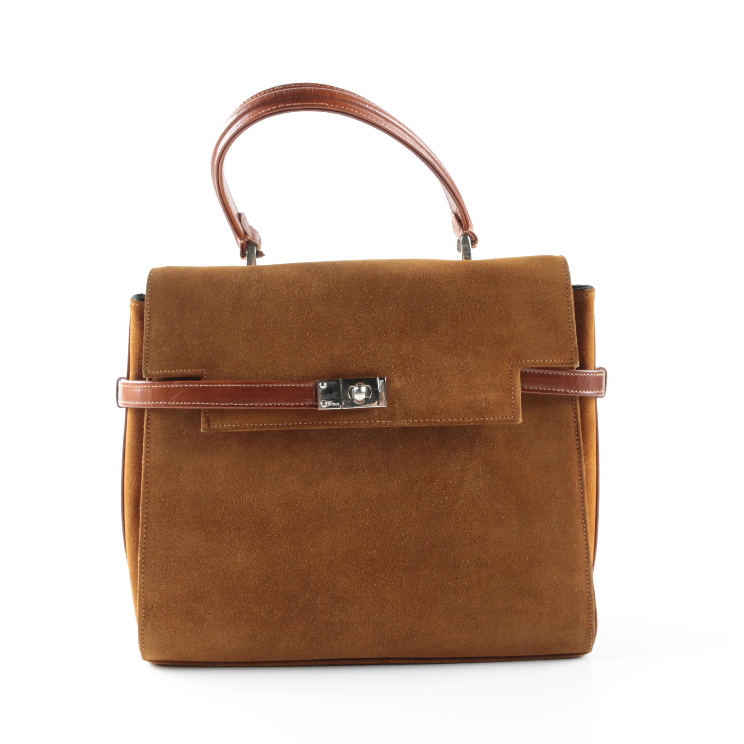 Vintage Suede and Leather Handbag