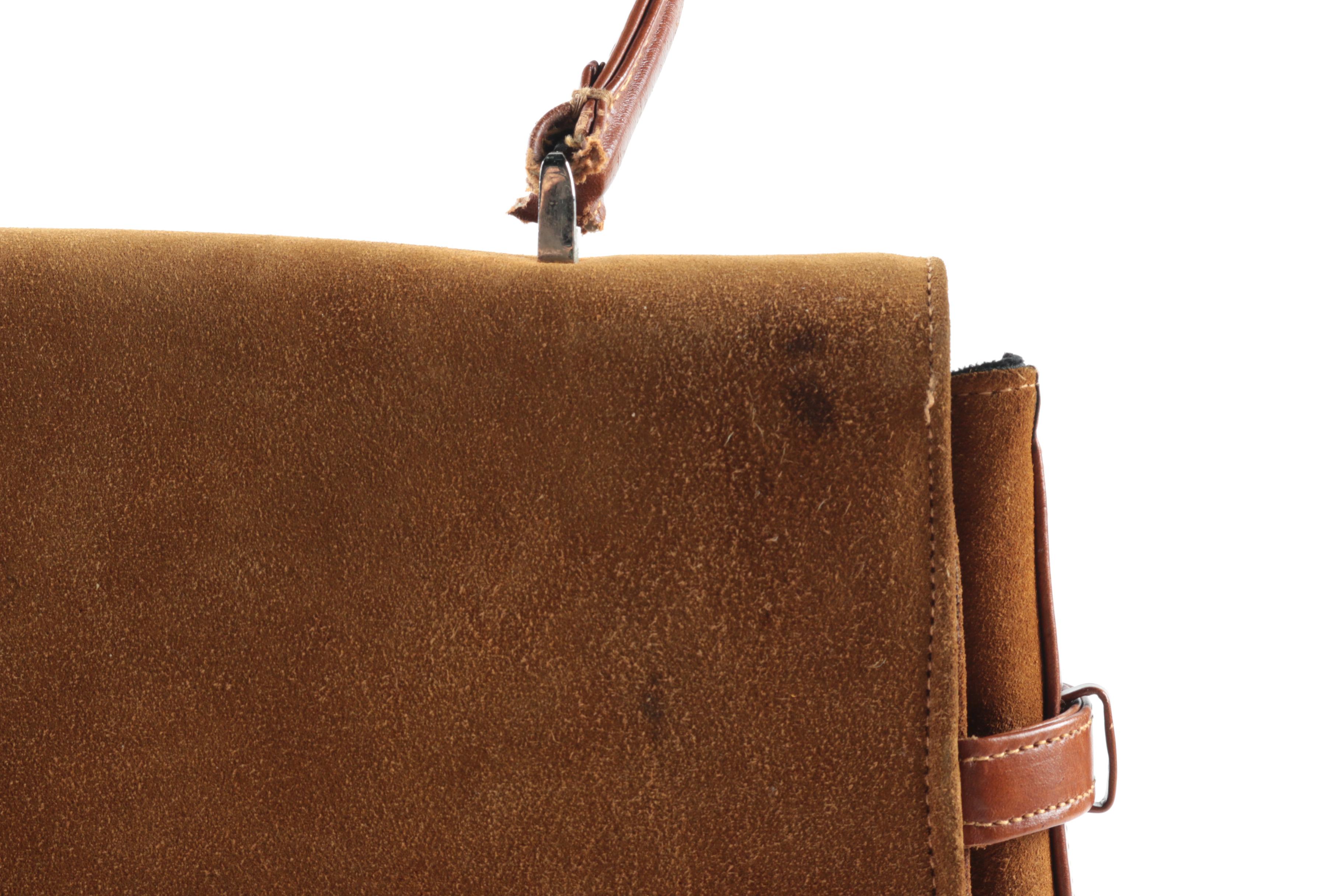 Vintage Suede and Leather Handbag