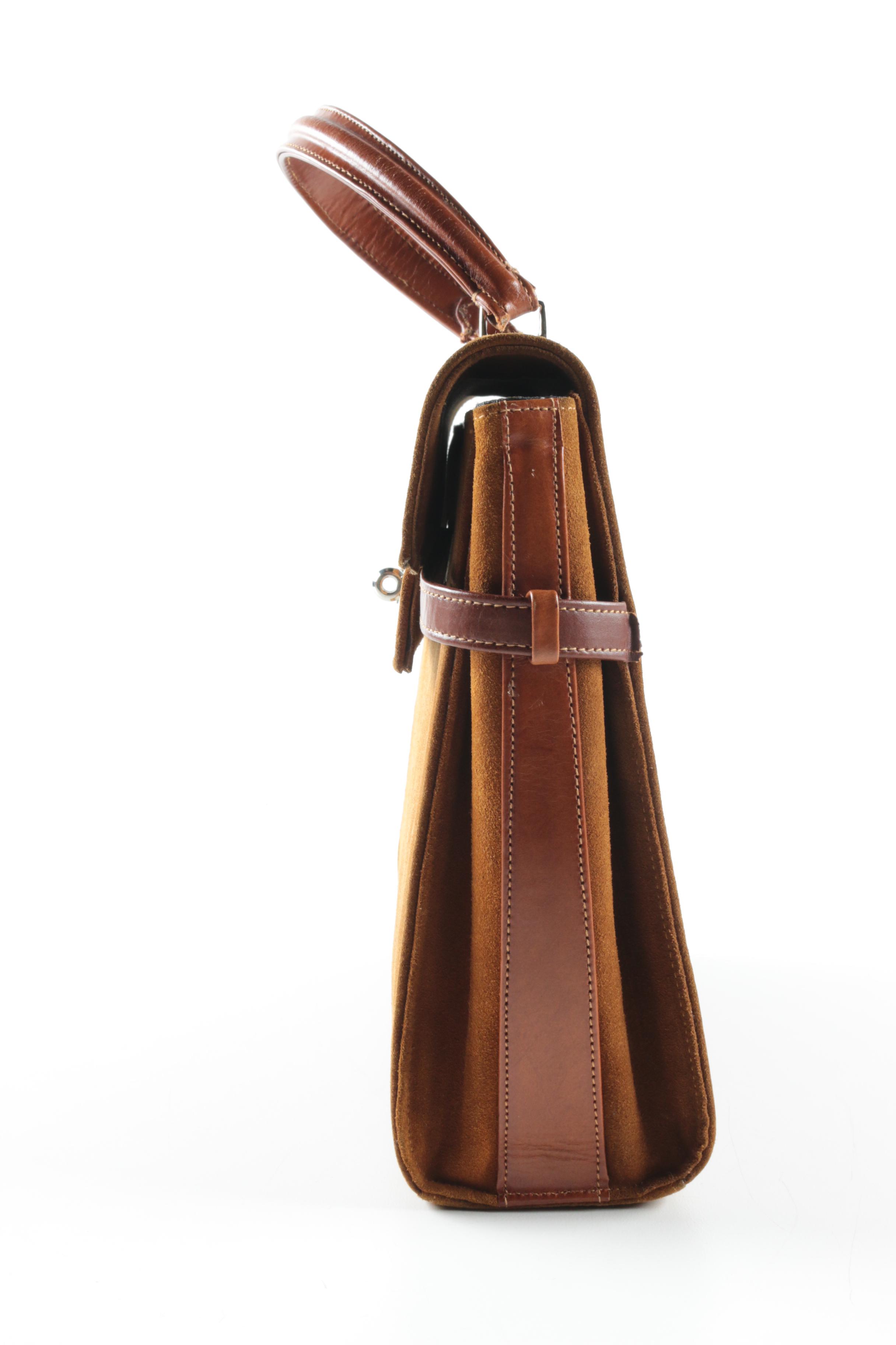 Vintage Suede and Leather Handbag