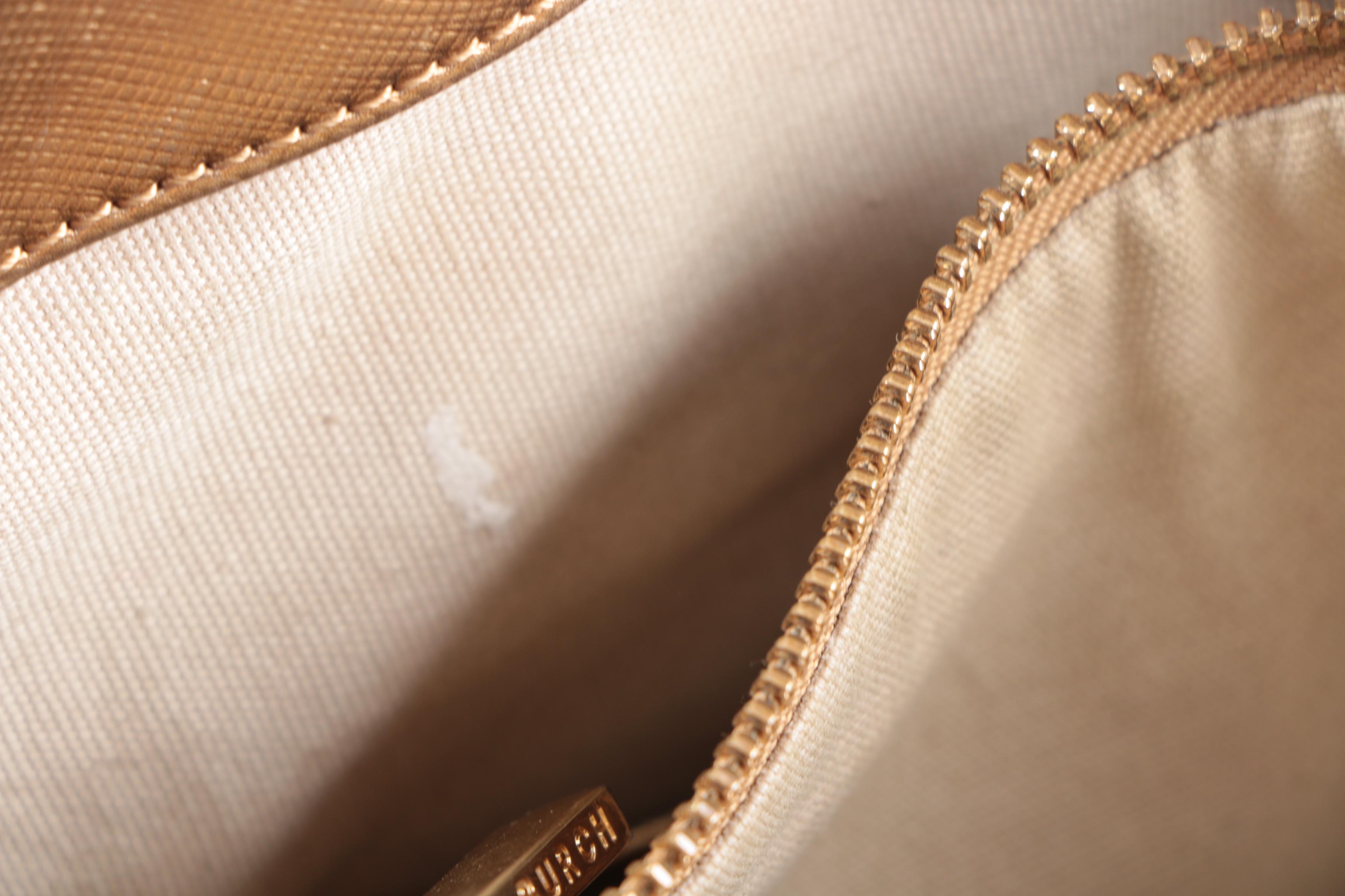 Tory Burch Textured Gold Metallic Tote Bag