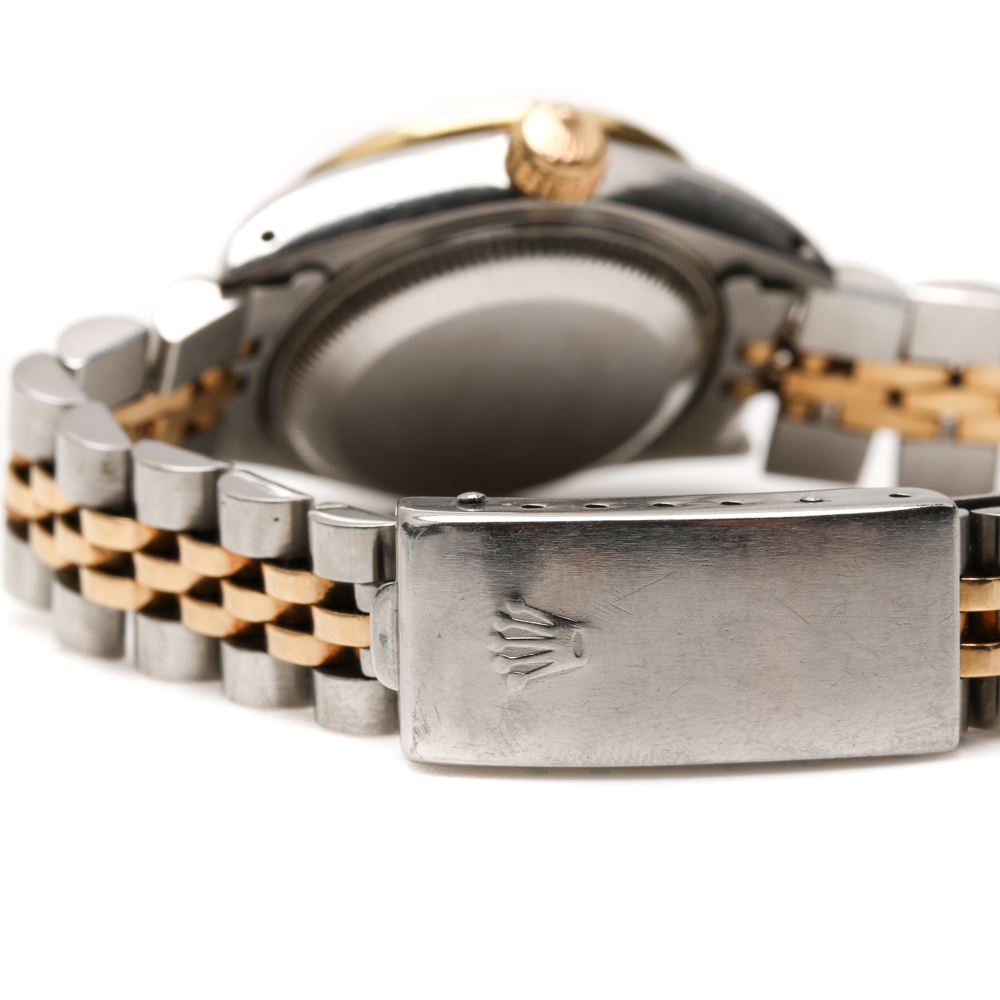 18K Yellow Gold and Stainless Steel Rolex with Diamond Accents