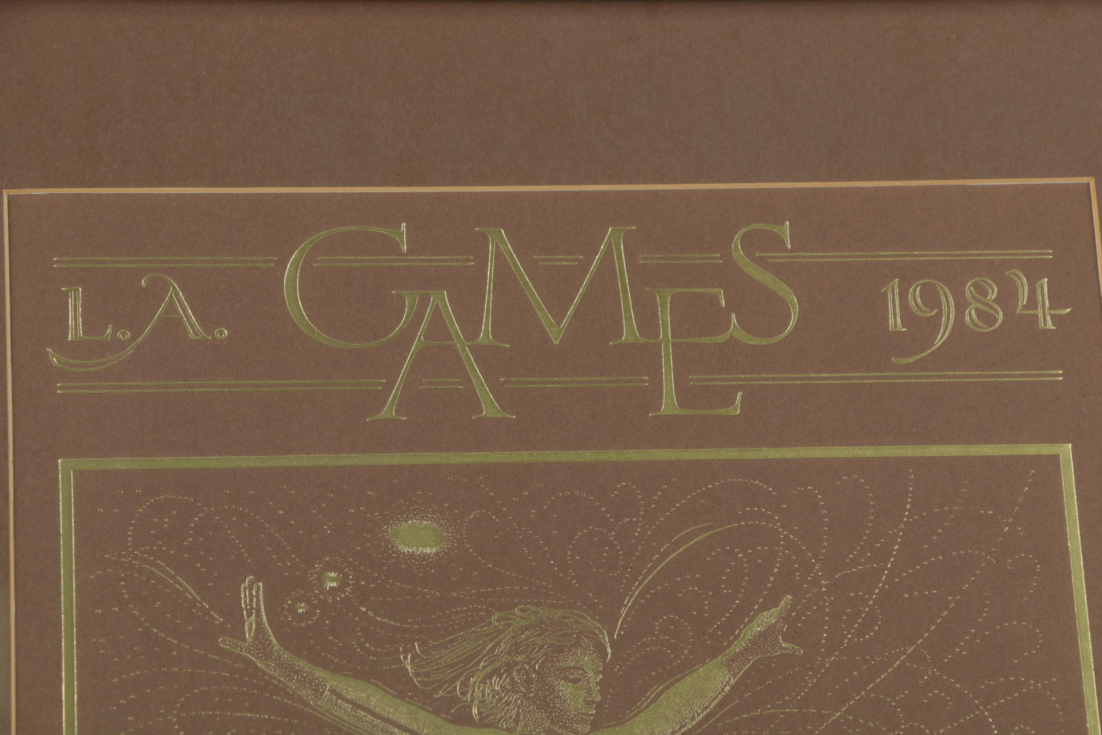 Paul M. Breeden Metal Foil Etchings "L.A. Games 1984"