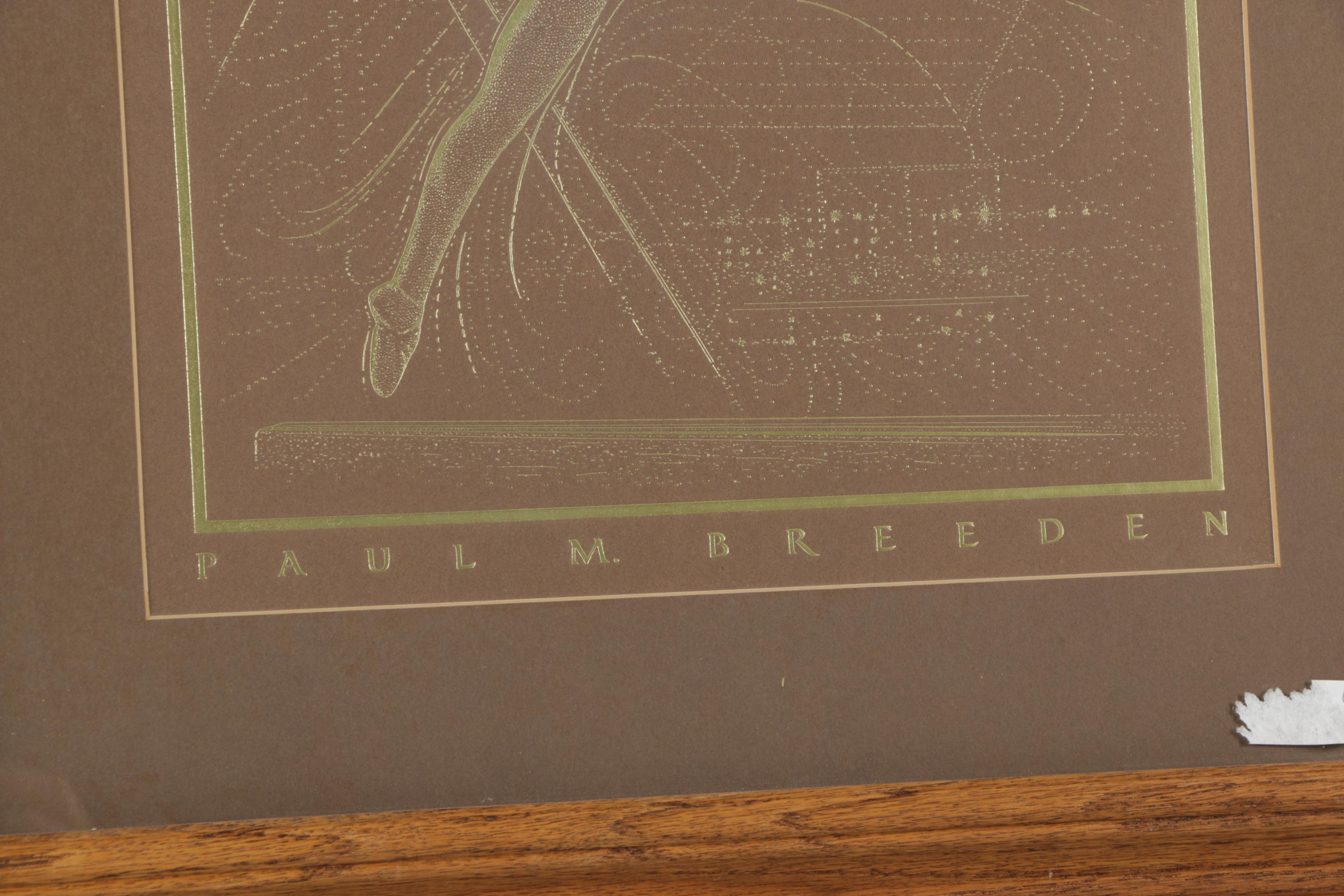 Paul M. Breeden Metal Foil Etchings "L.A. Games 1984"